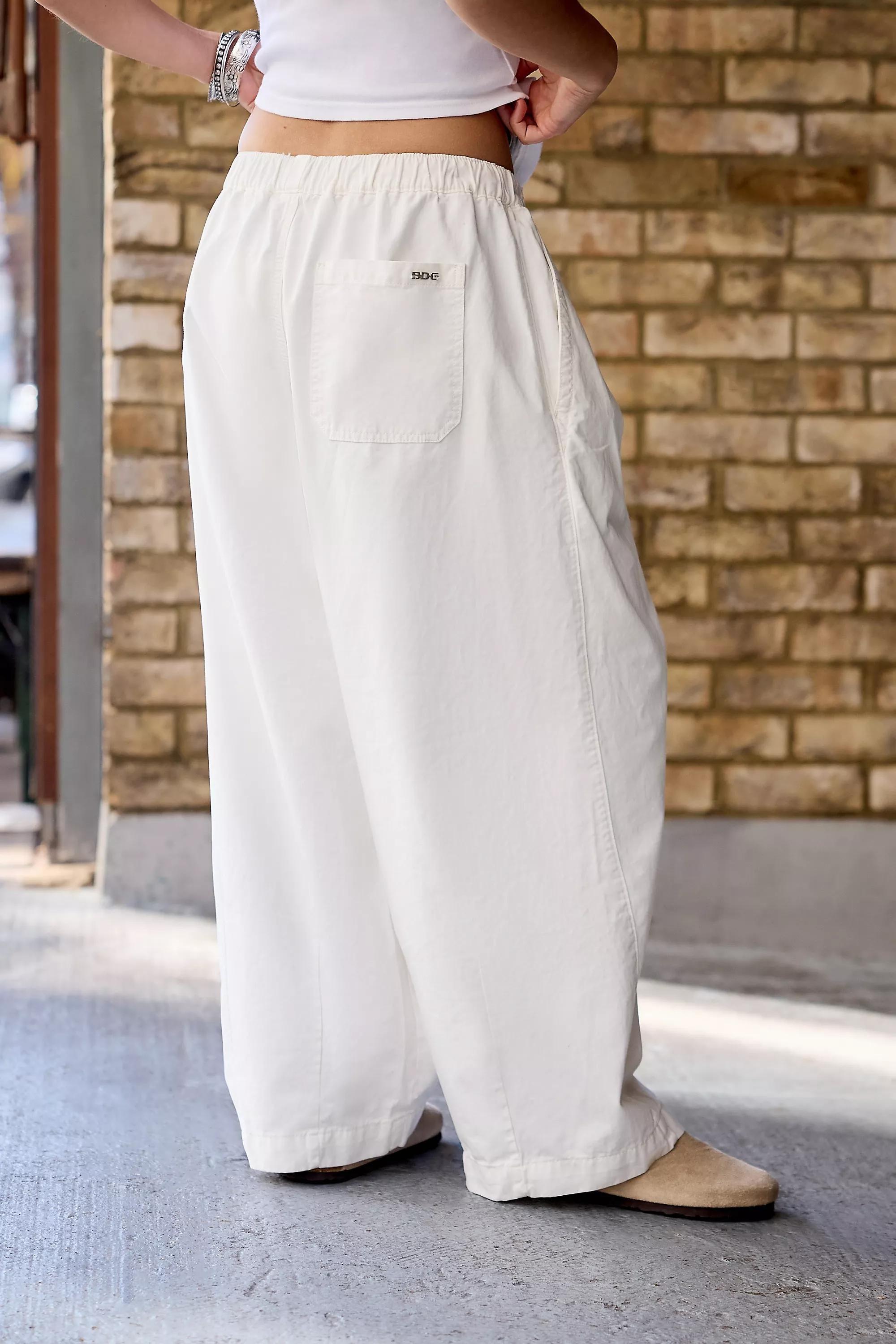 White Bdg Bobbi Baggy Cocoon Trousers, WHT, large image number 2