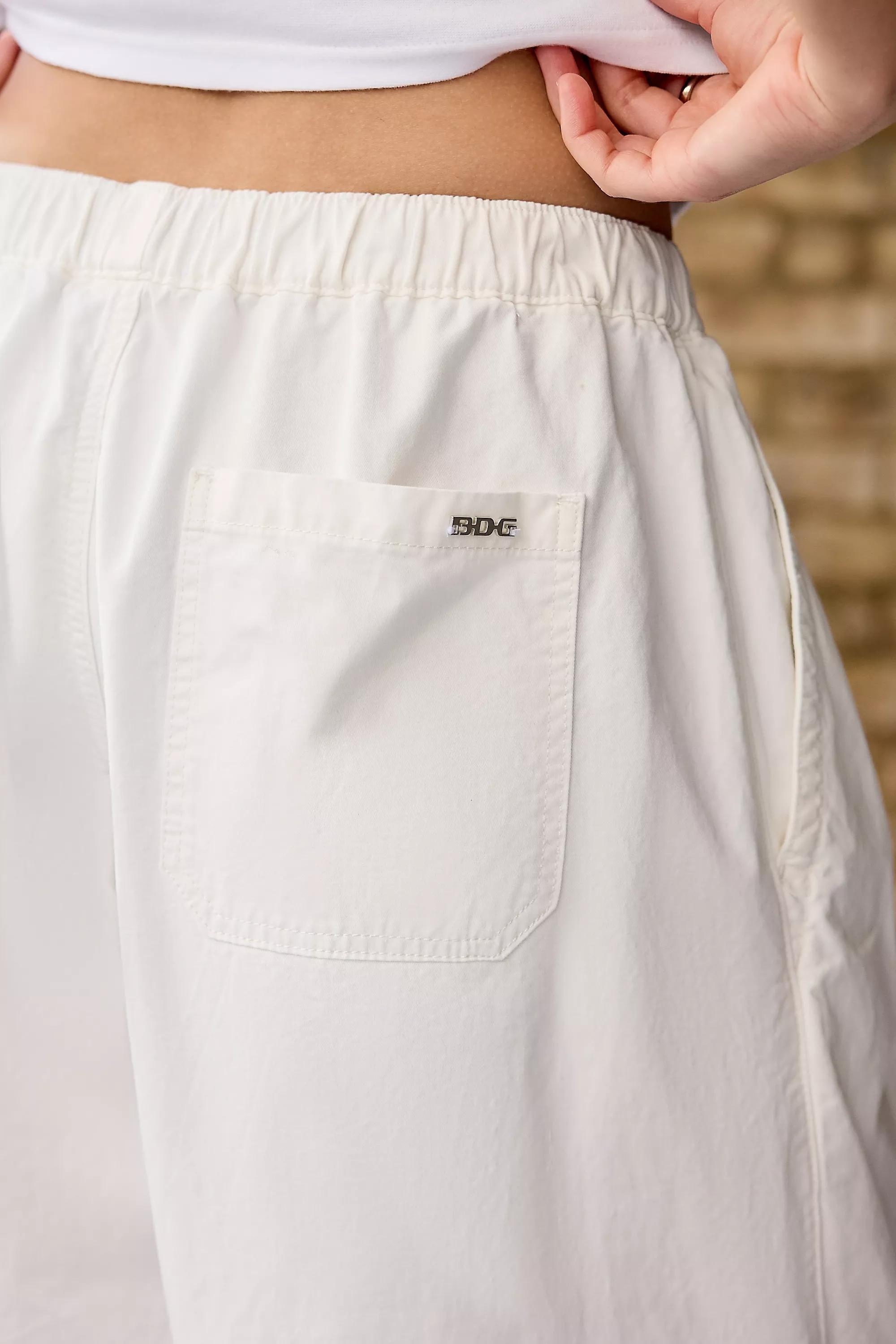 White Bdg Bobbi Baggy Cocoon Trousers, WHT, large image number 3