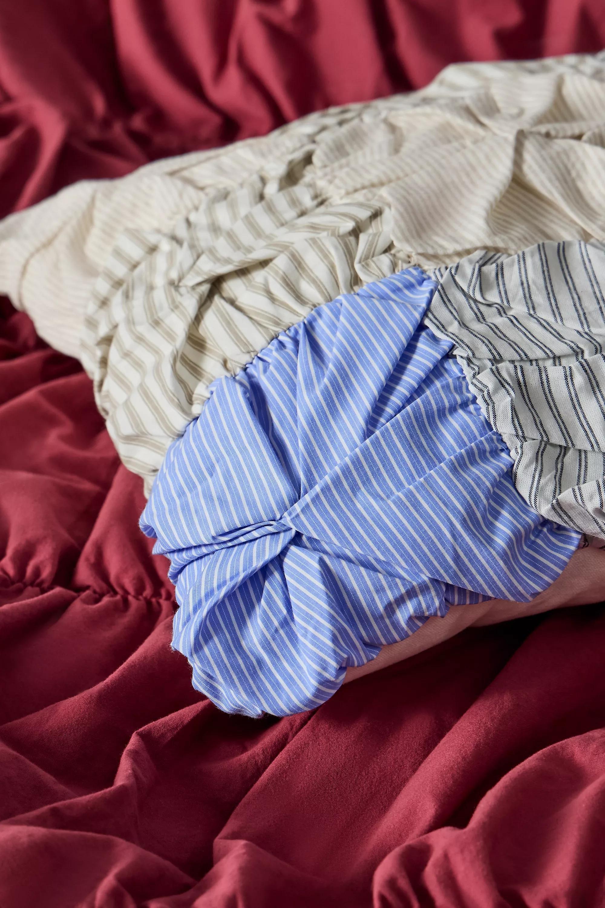 Multicolour Mixed Stripe Cushion, ASSORT, medium