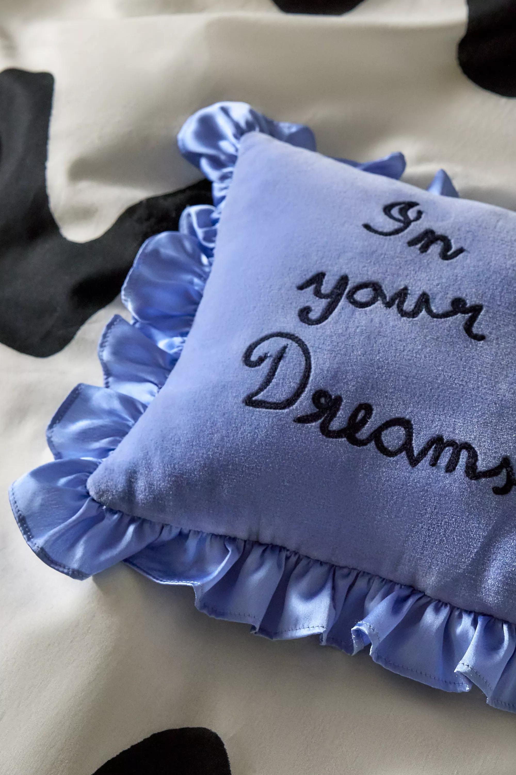 In Your Dreams Mini Cushion, BLUE, large image number 1