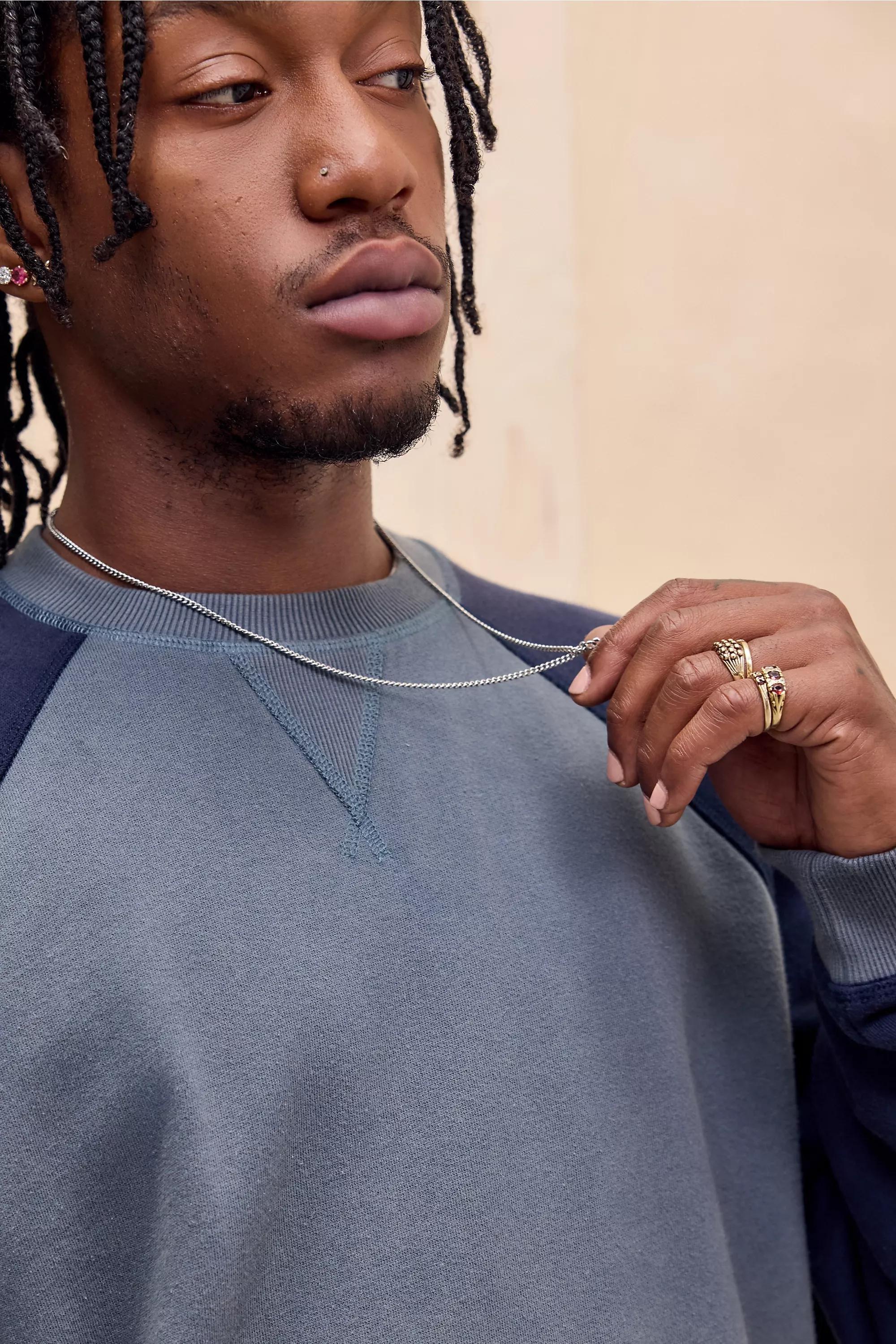 Blue Bdg Tonal Raglan Sleeve Sweatshirt, , large image number 2