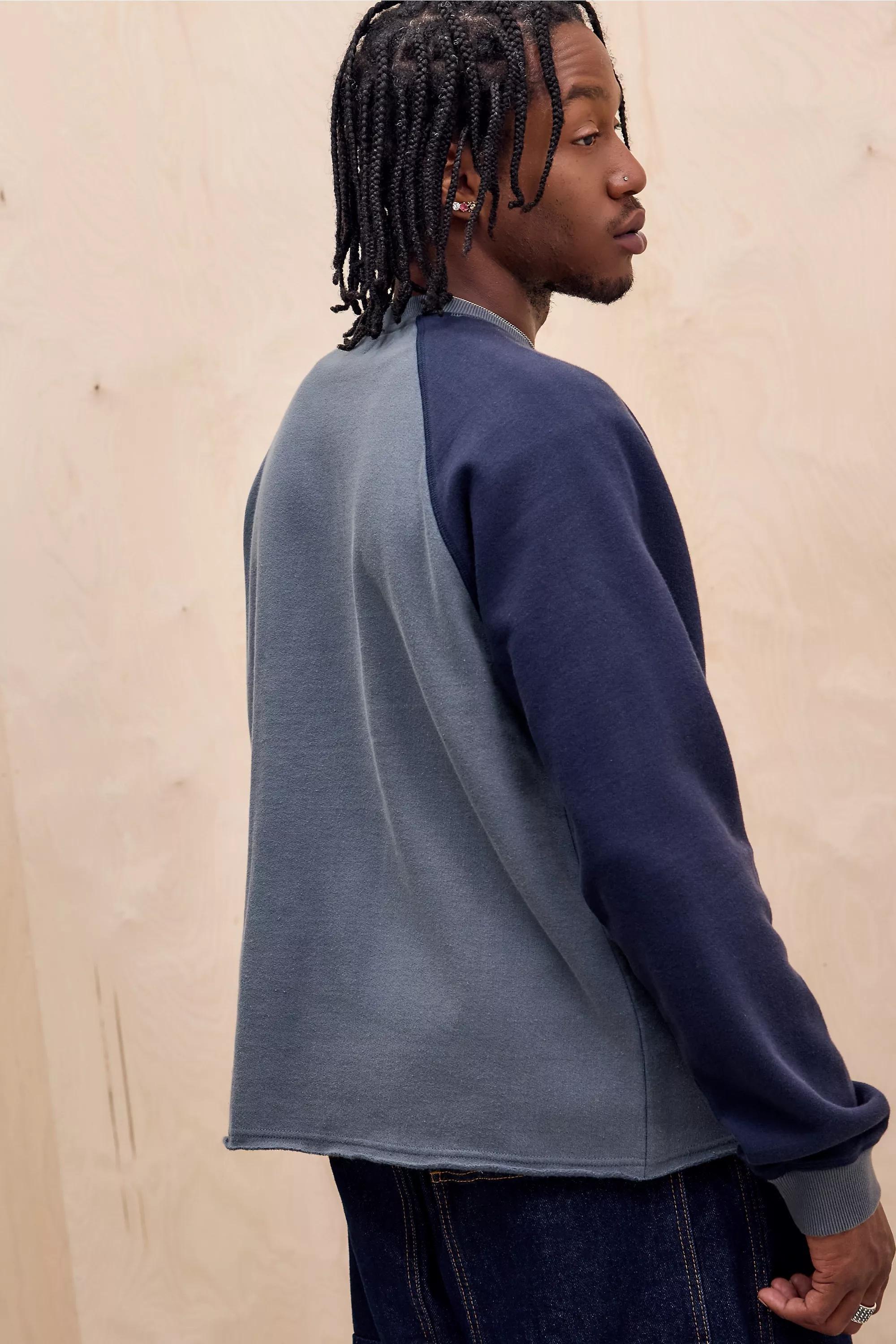 Blue Bdg Tonal Raglan Sleeve Sweatshirt, BLUE, large image number 3