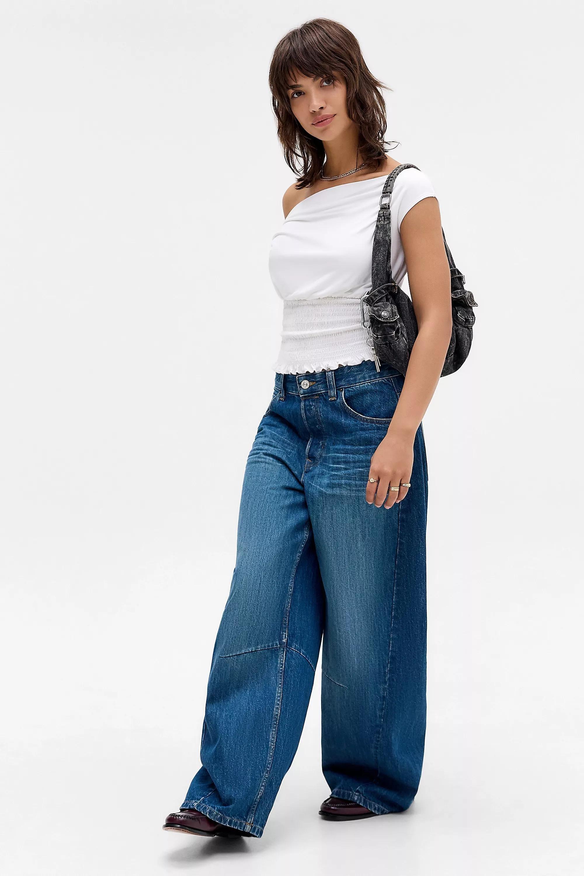 White Bdg Logan Loose Jeans, , large image number 4