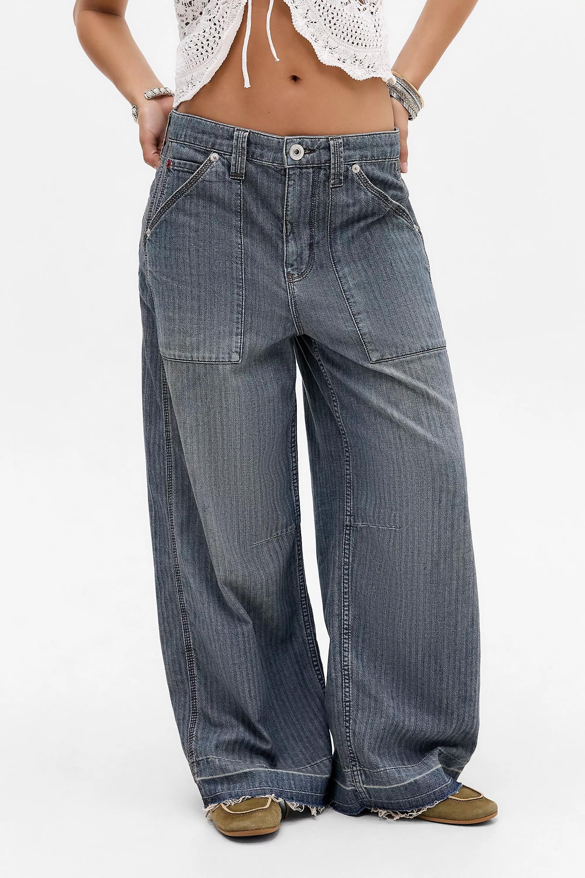 Blue Bdg Kayla Lowrider Fatigue Mid-Wash Jeans, VINTAGE DENIM MEDIUM, large image number 0