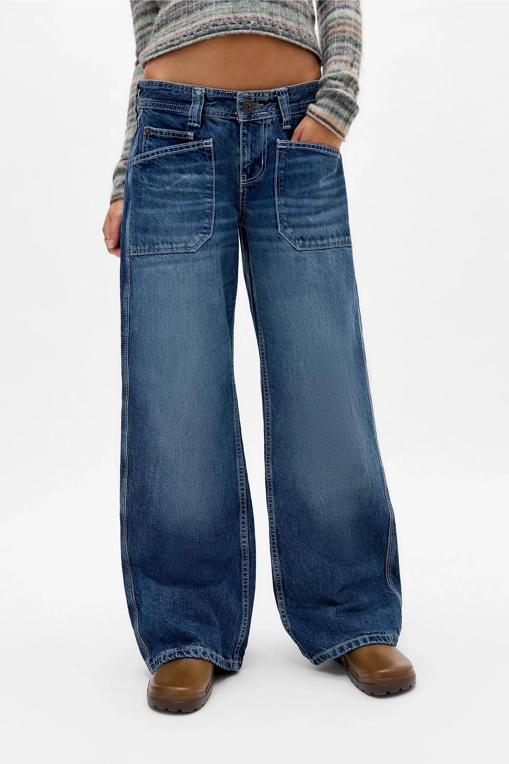 Blue Bdg Kayla Lowrider Fatigue Mid-Wash Jeans, VINTAGE DENIM MEDIUM, large image number 1