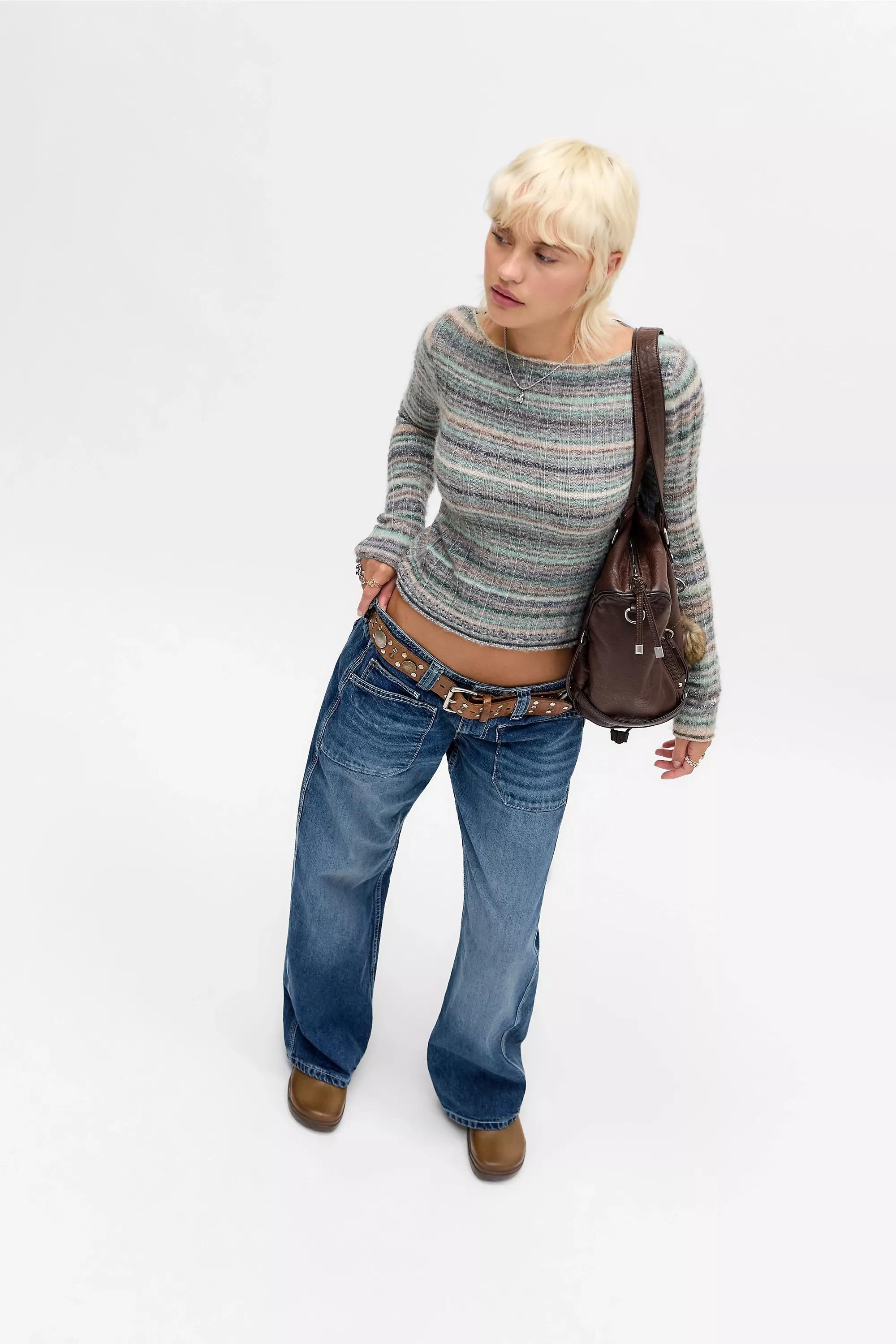 Blue Bdg Kayla Lowrider Fatigue Mid-Wash Jeans, VINTAGE DENIM MEDIUM, large image number 3