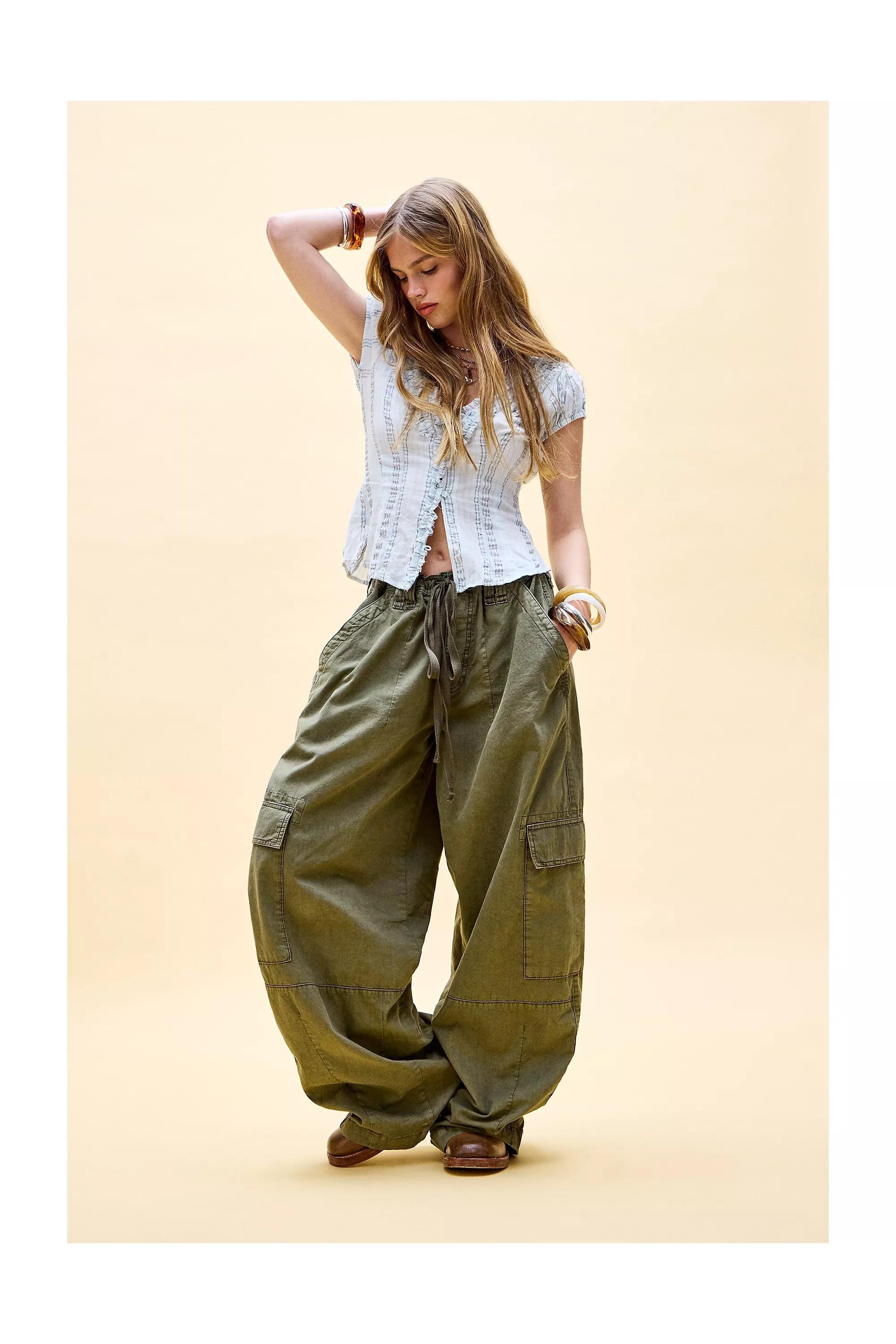Green Bdg Baggy Boi Trousers, KHAKI, large image number 0