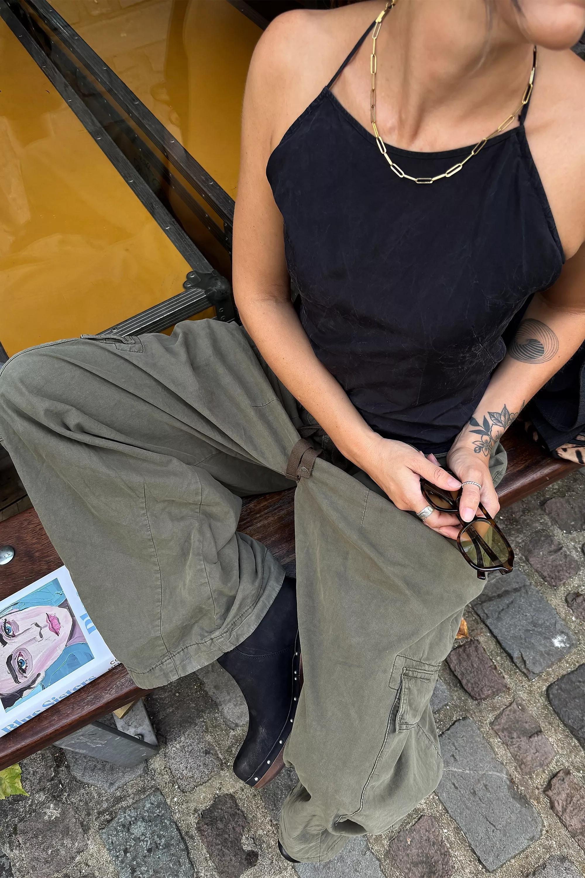 Green Bdg Baggy Boi Trousers, KHAKI, large image number 1