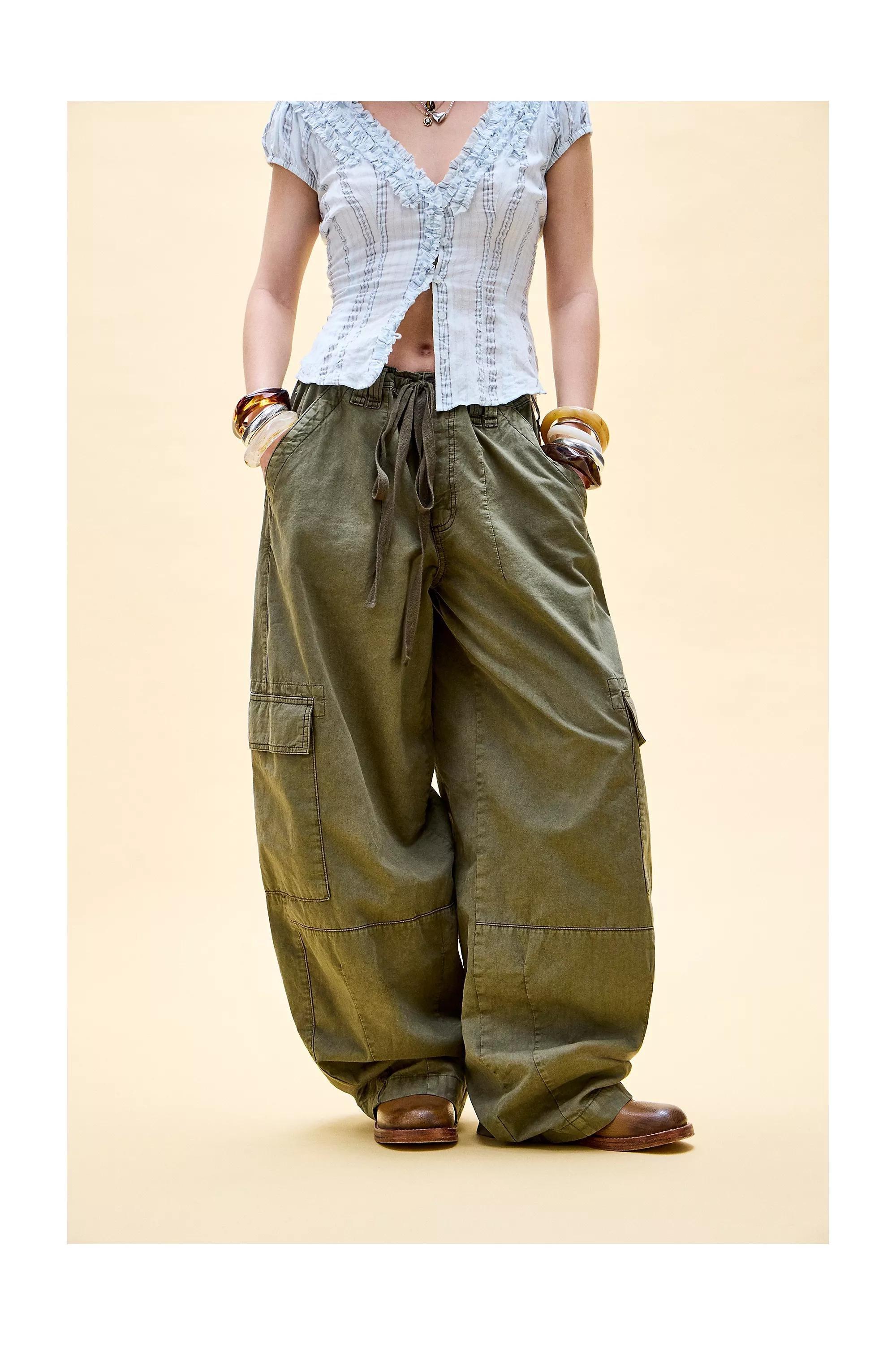 Green Bdg Baggy Boi Trousers, KHAKI, large image number 2