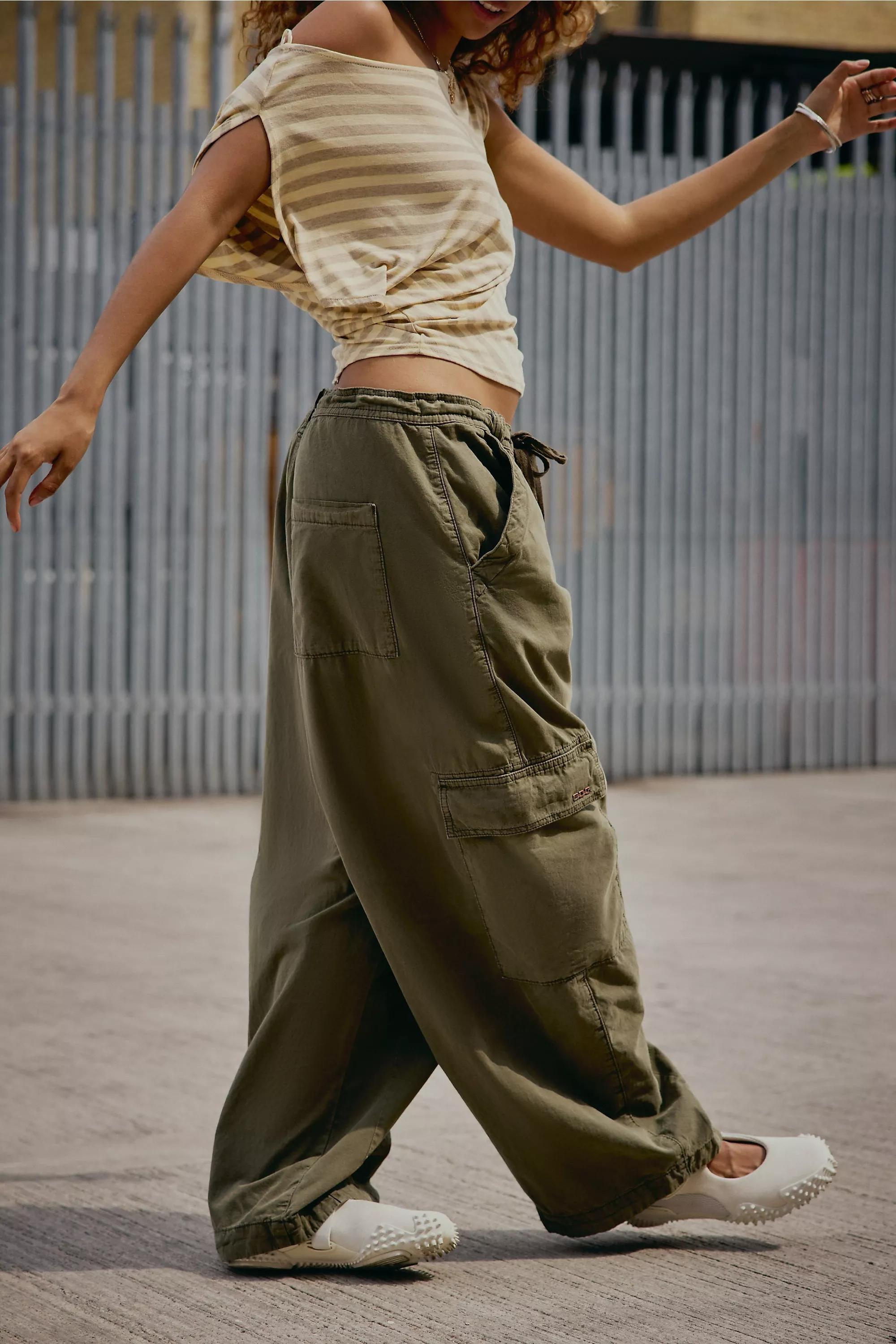 Green Bdg Baggy Boi Trousers, KHAKI, large image number 3