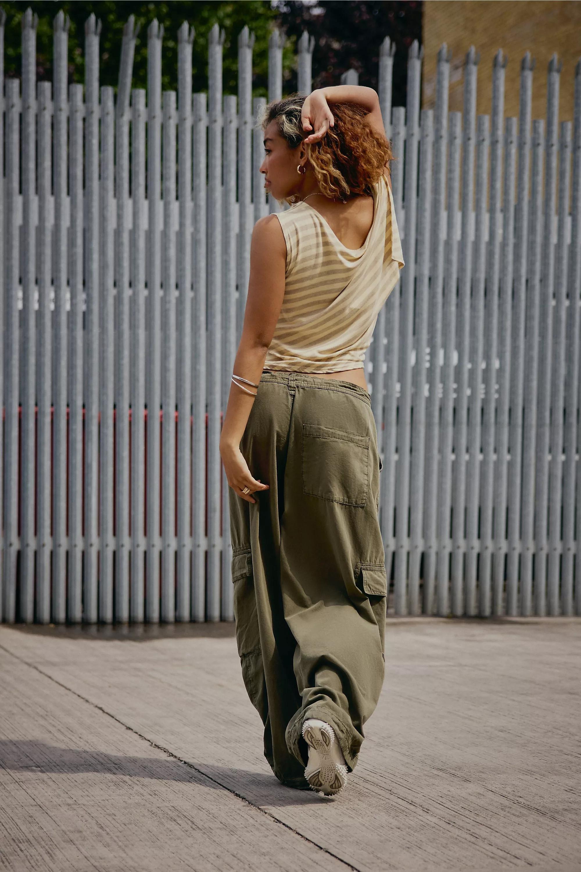 Green Bdg Baggy Boi Trousers, KHAKI, large image number 6