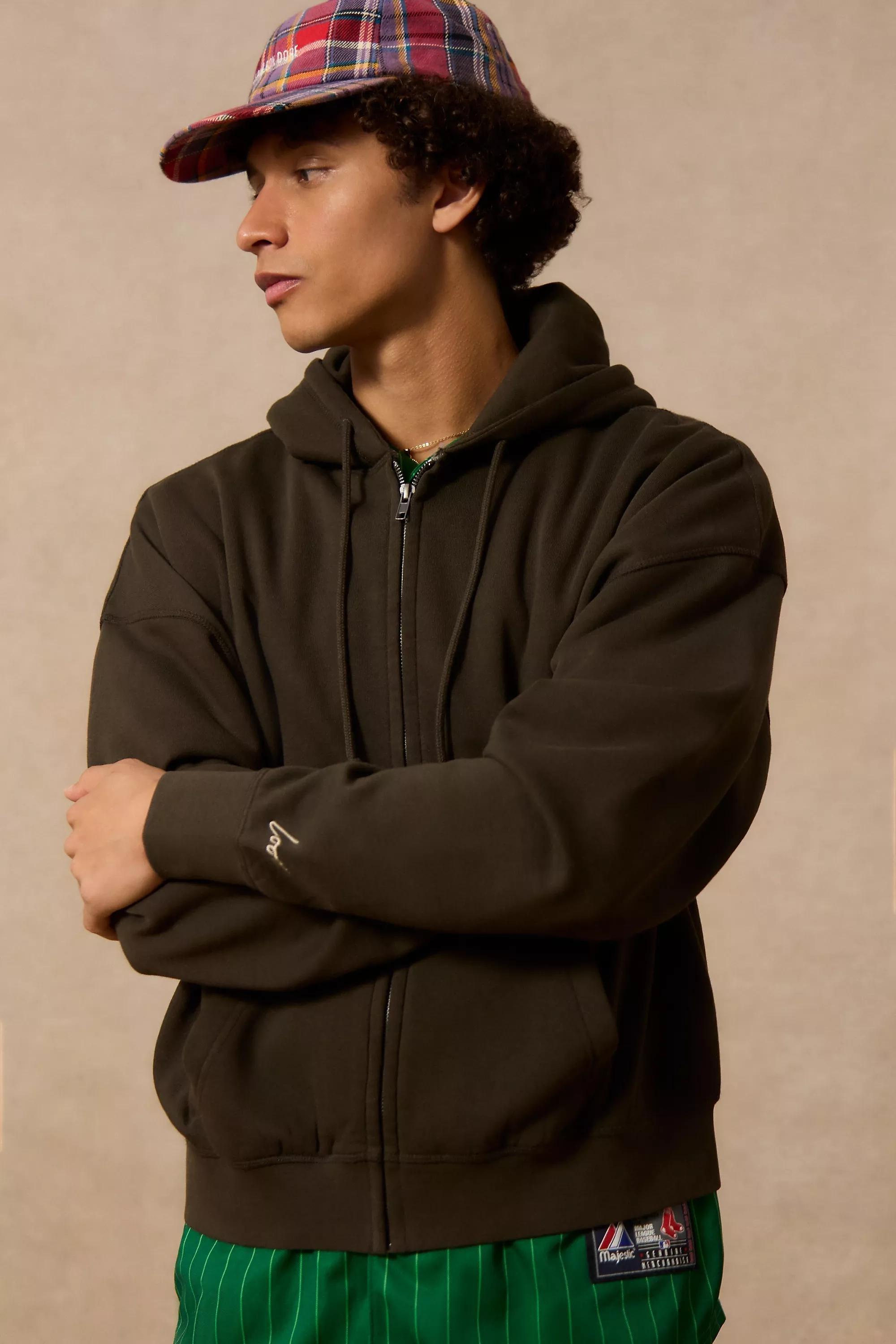 Brown Loom Brown Zip Hoodie, BRN, large image number 1