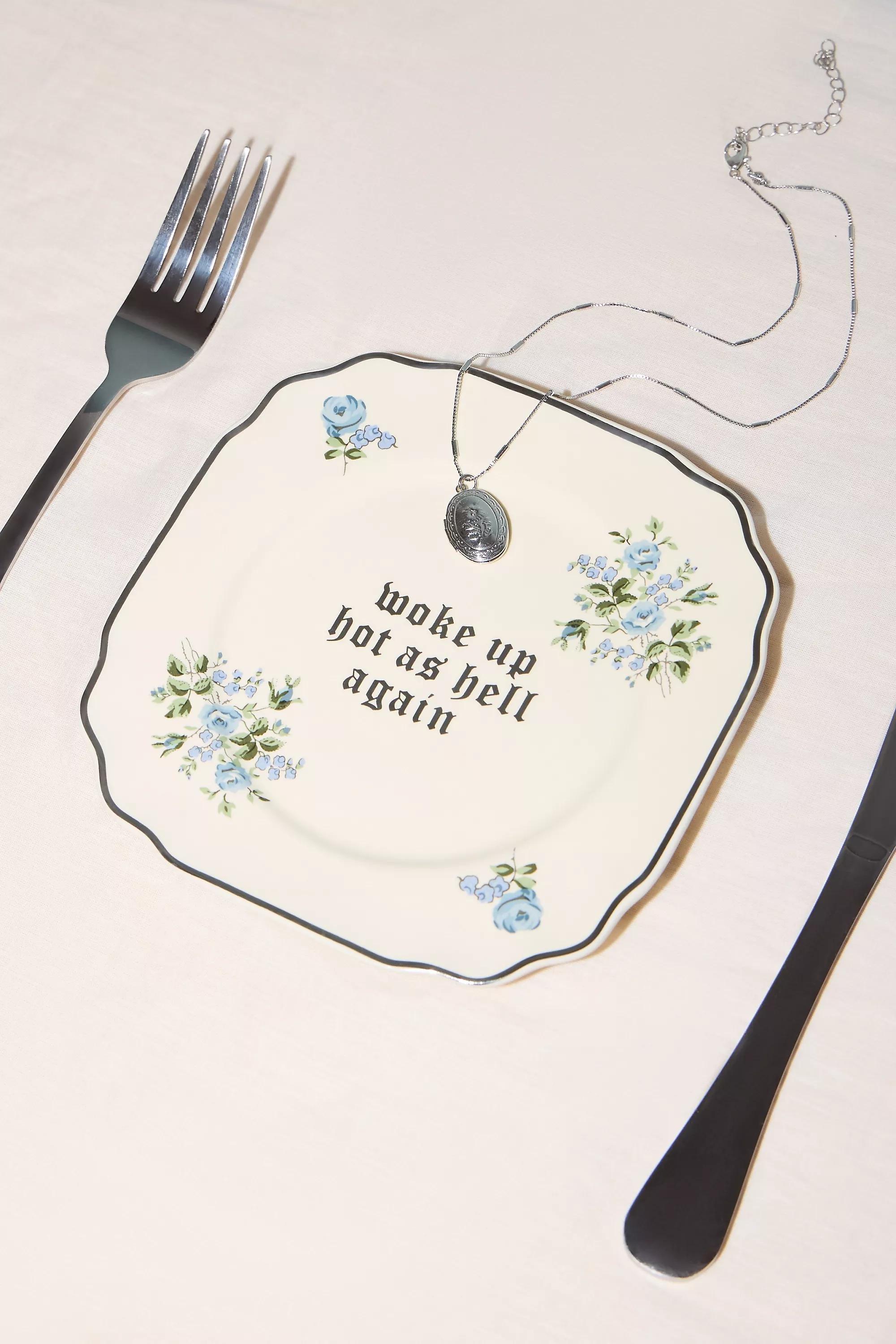 Gothic Slogan Plate, BLUE, large image number 0