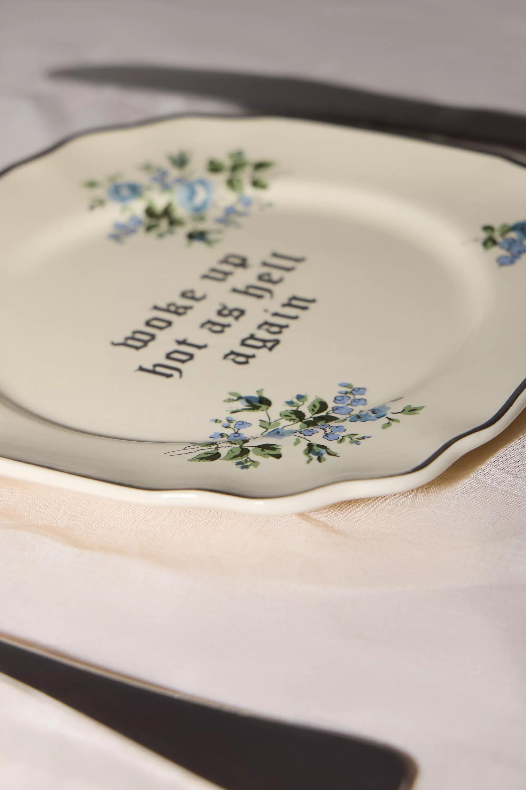 Gothic Slogan Plate, BLUE, large image number 1