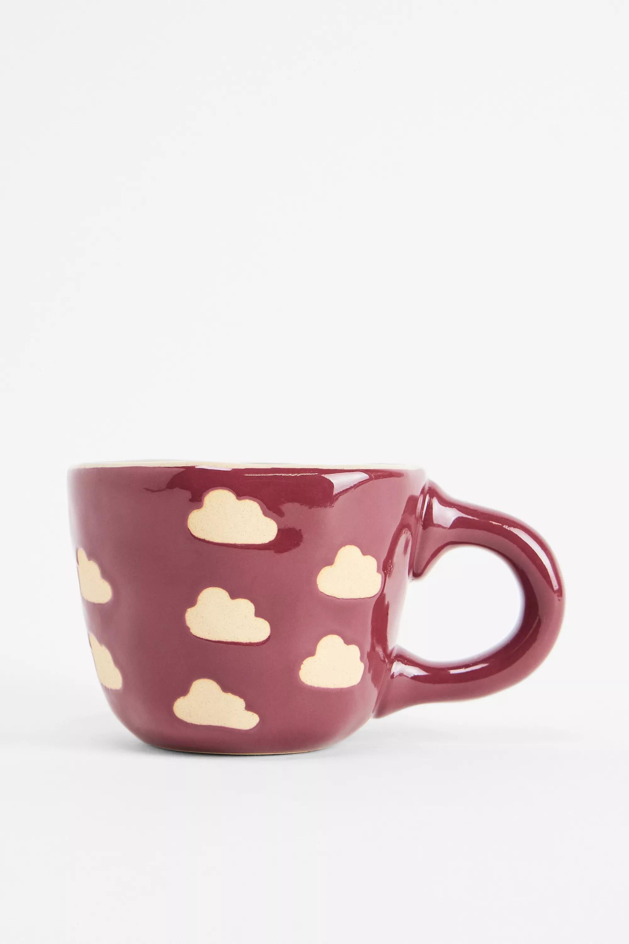 Red Teddy Bear Peekaboo Mug, WINE, medium