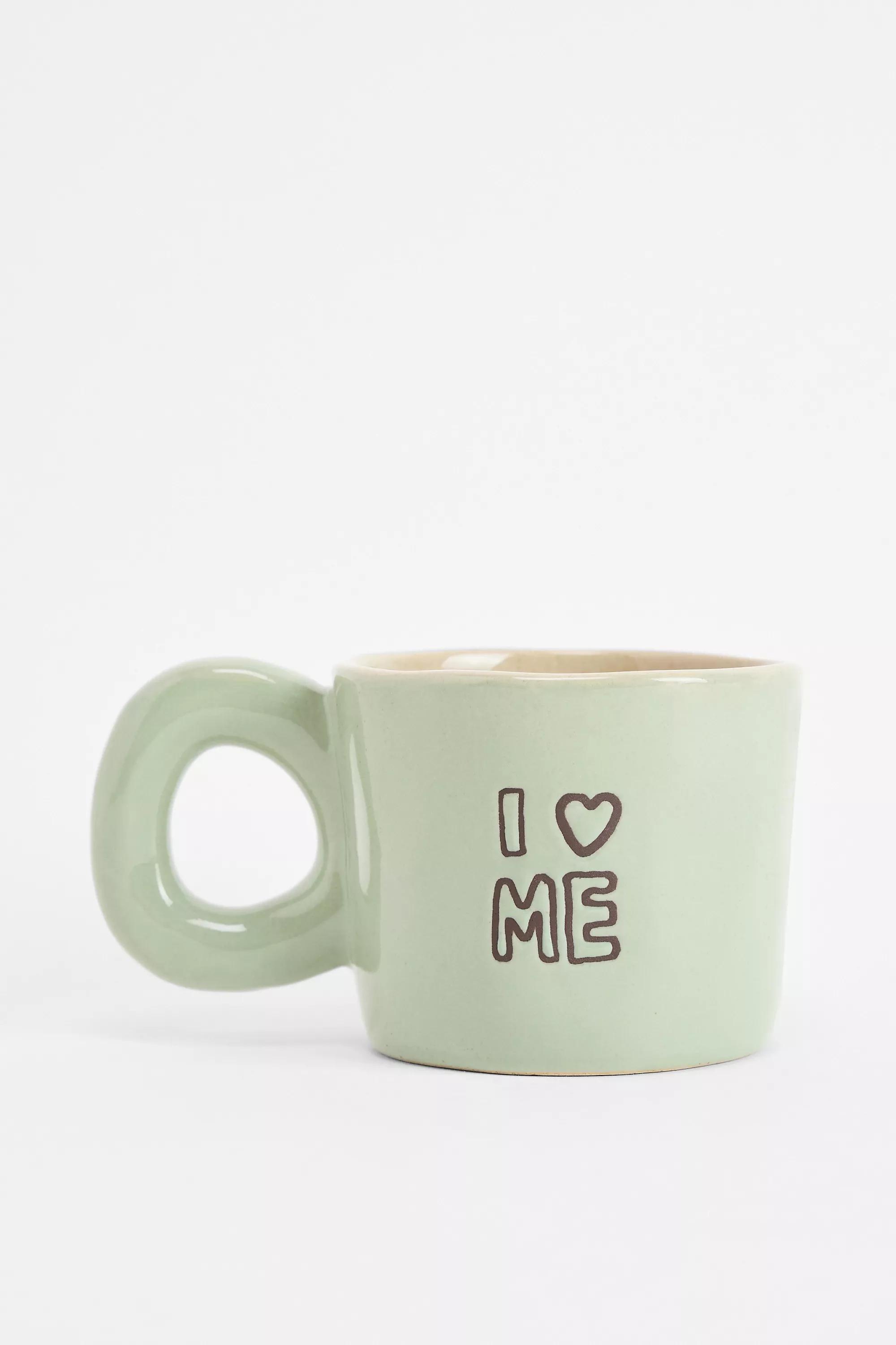Green I Heart Slogan Mug, GRN, medium