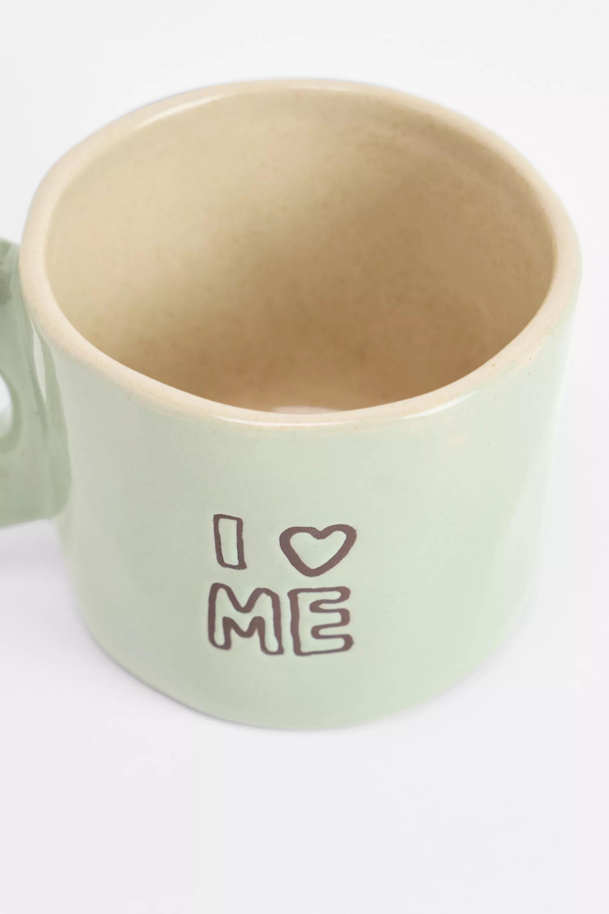 Green I Heart Slogan Mug, GRN, large image number 1