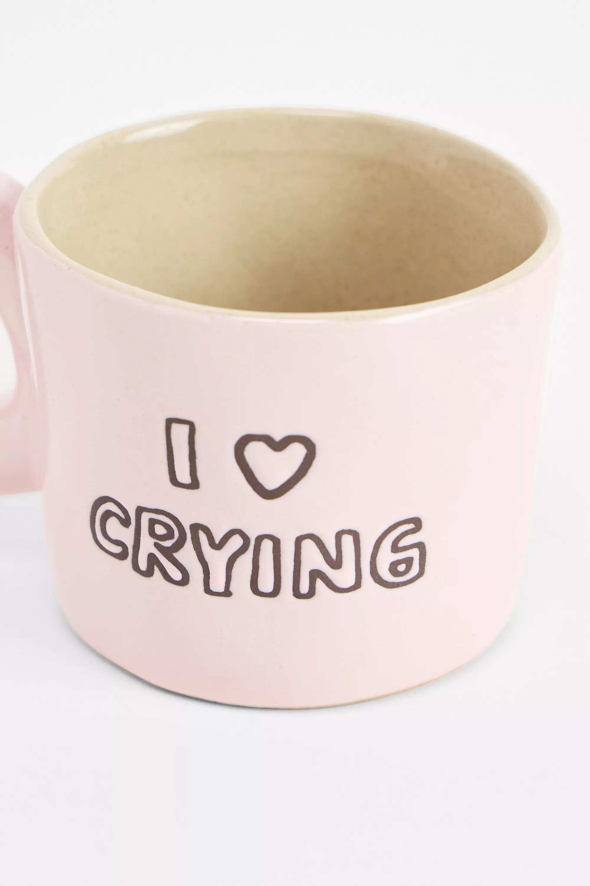 Pink I Heart Slogan Mug, PINK, medium