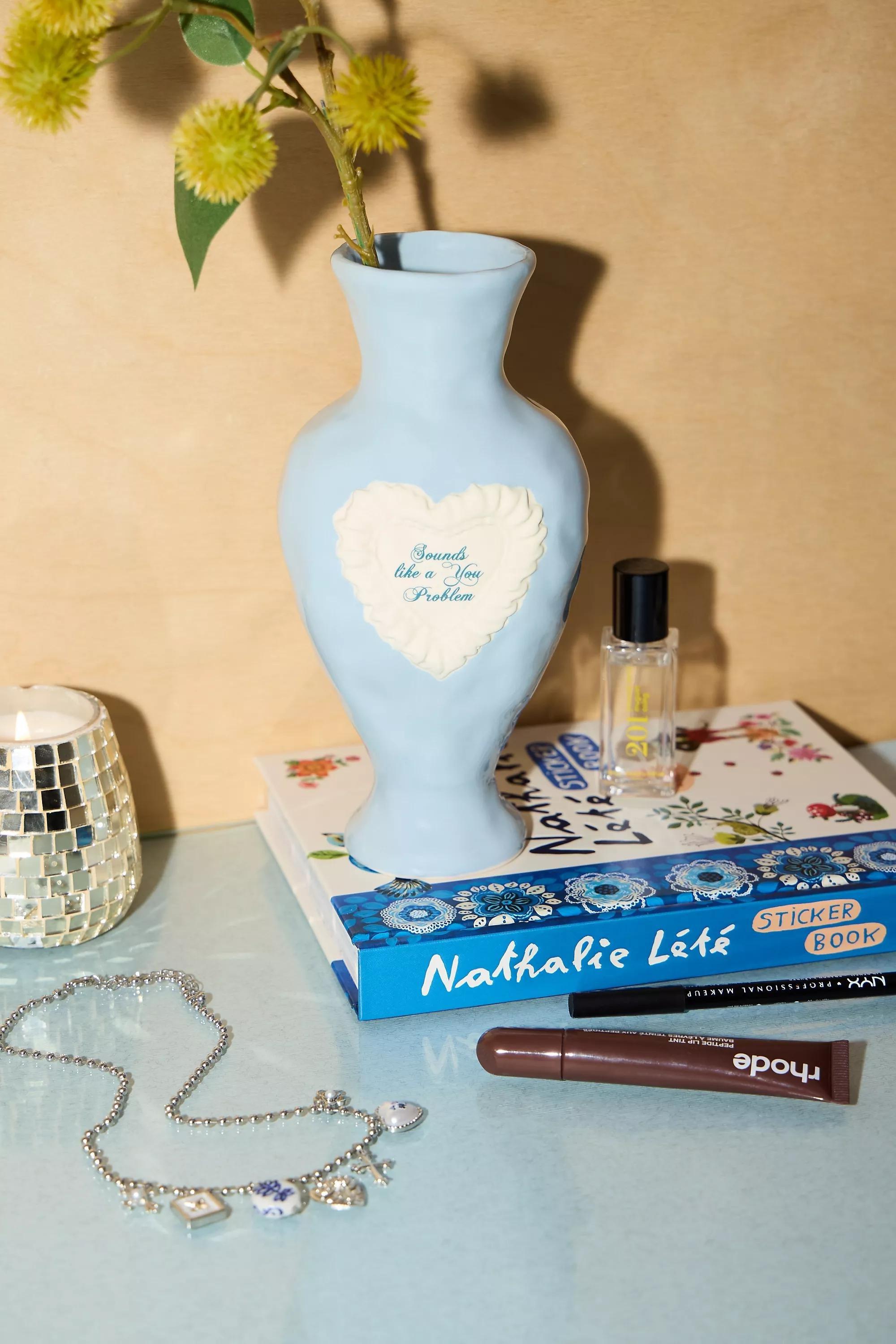 Blue You Problem Vase, BLUE, large image number 0