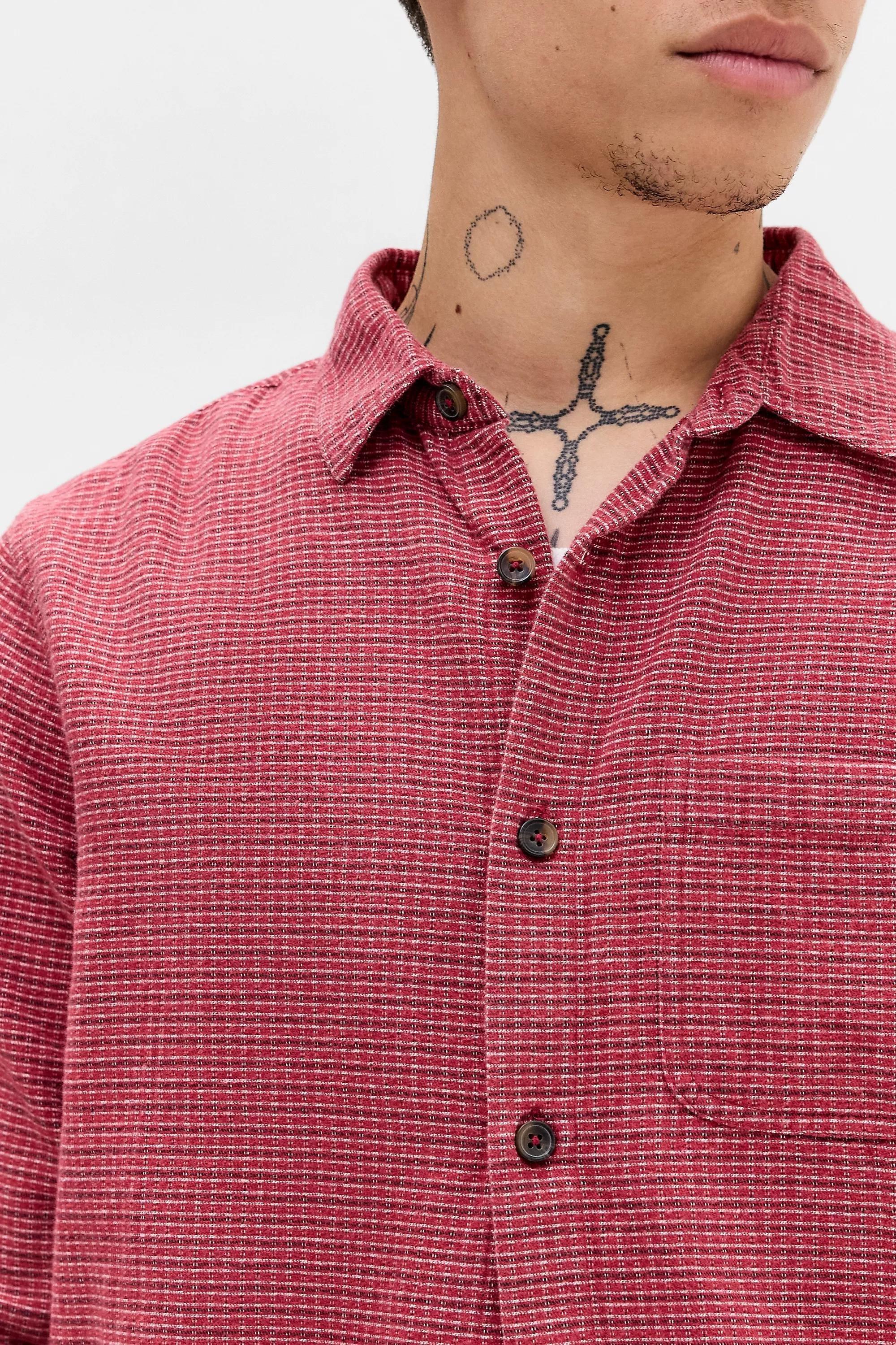 Red Bdg Red Reggie Check Long Sleeve Shirt, RED, large image number 1