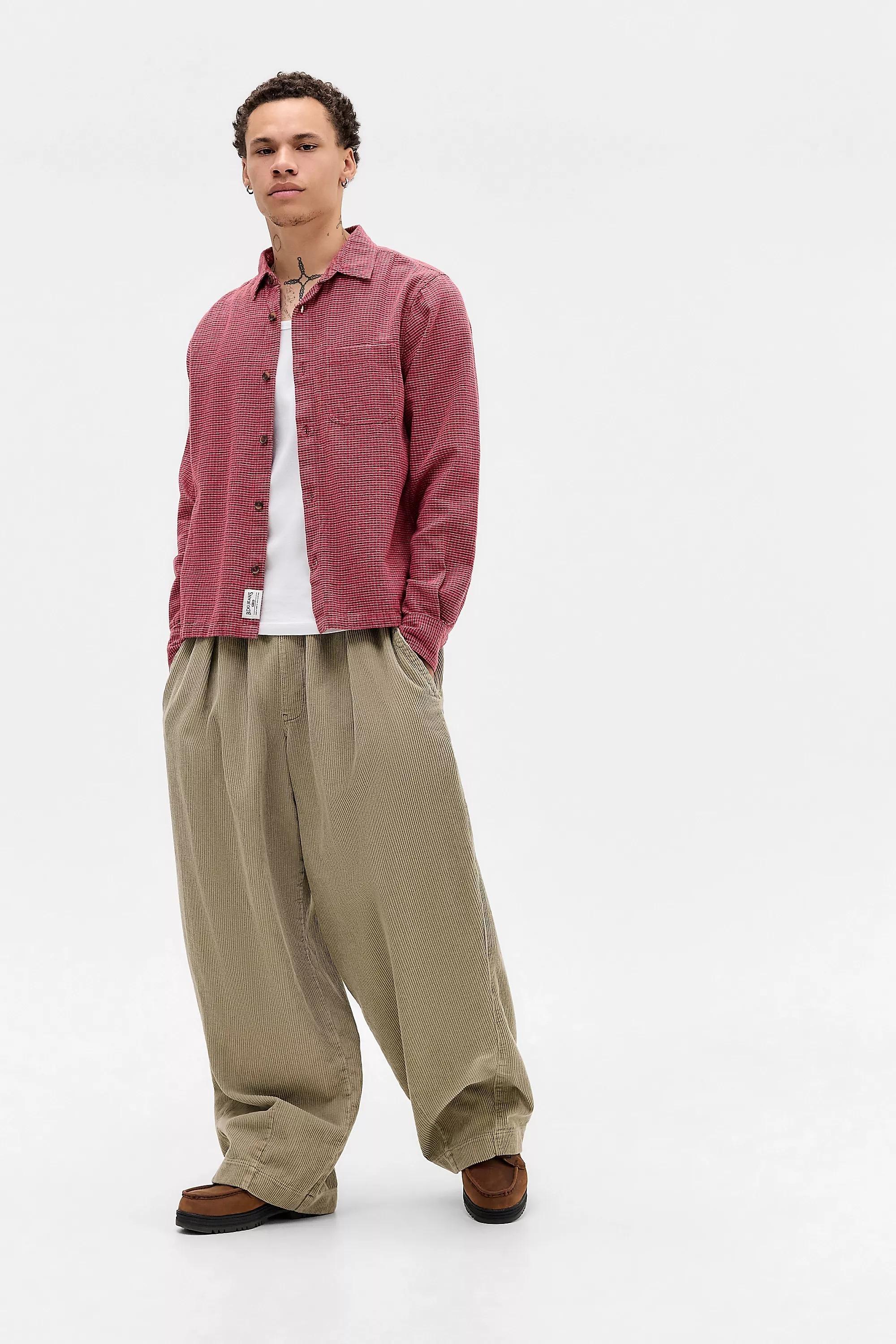 Red Bdg Red Reggie Check Long Sleeve Shirt, RED, large image number 2