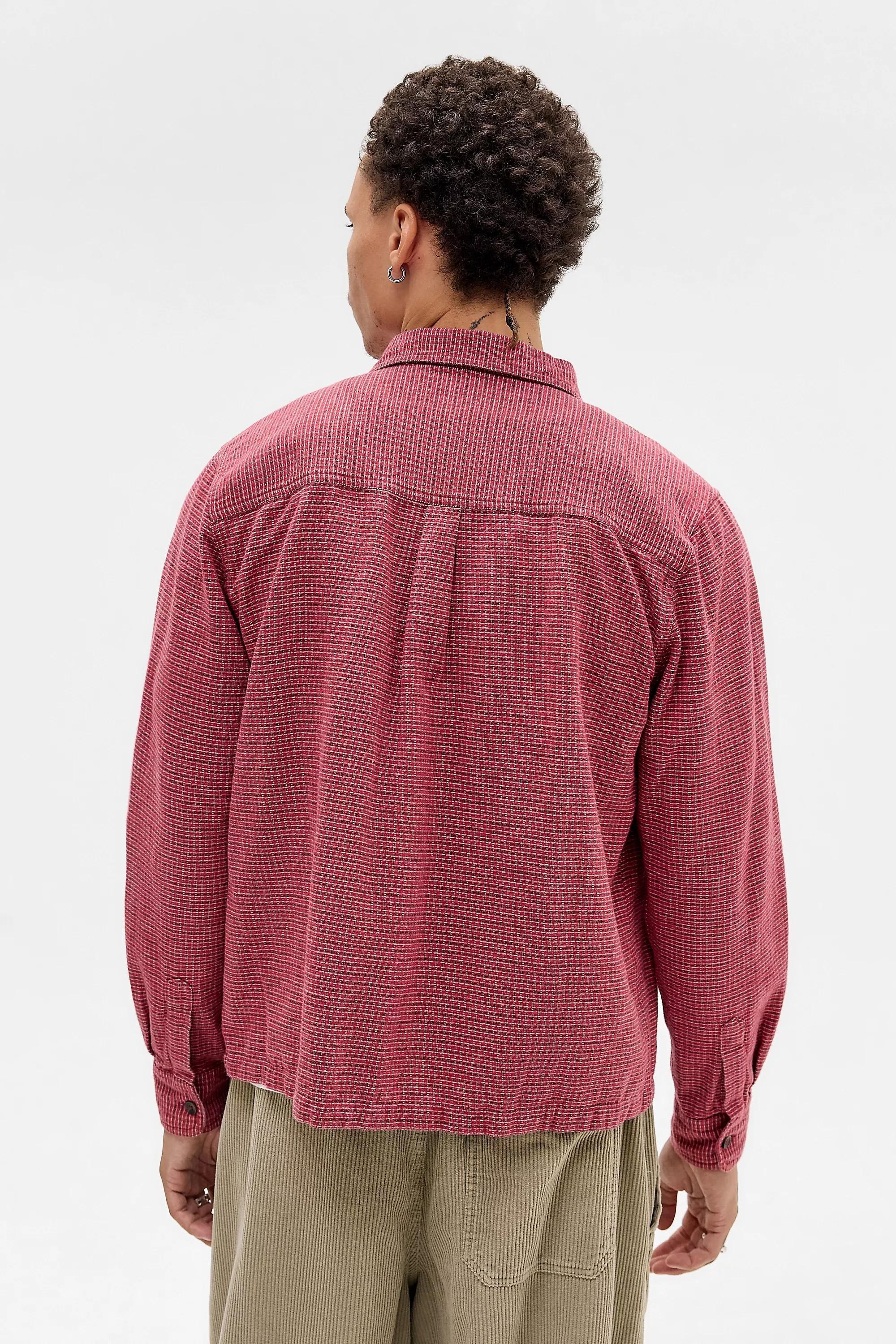 Red Bdg Red Reggie Check Long Sleeve Shirt, RED, large image number 3