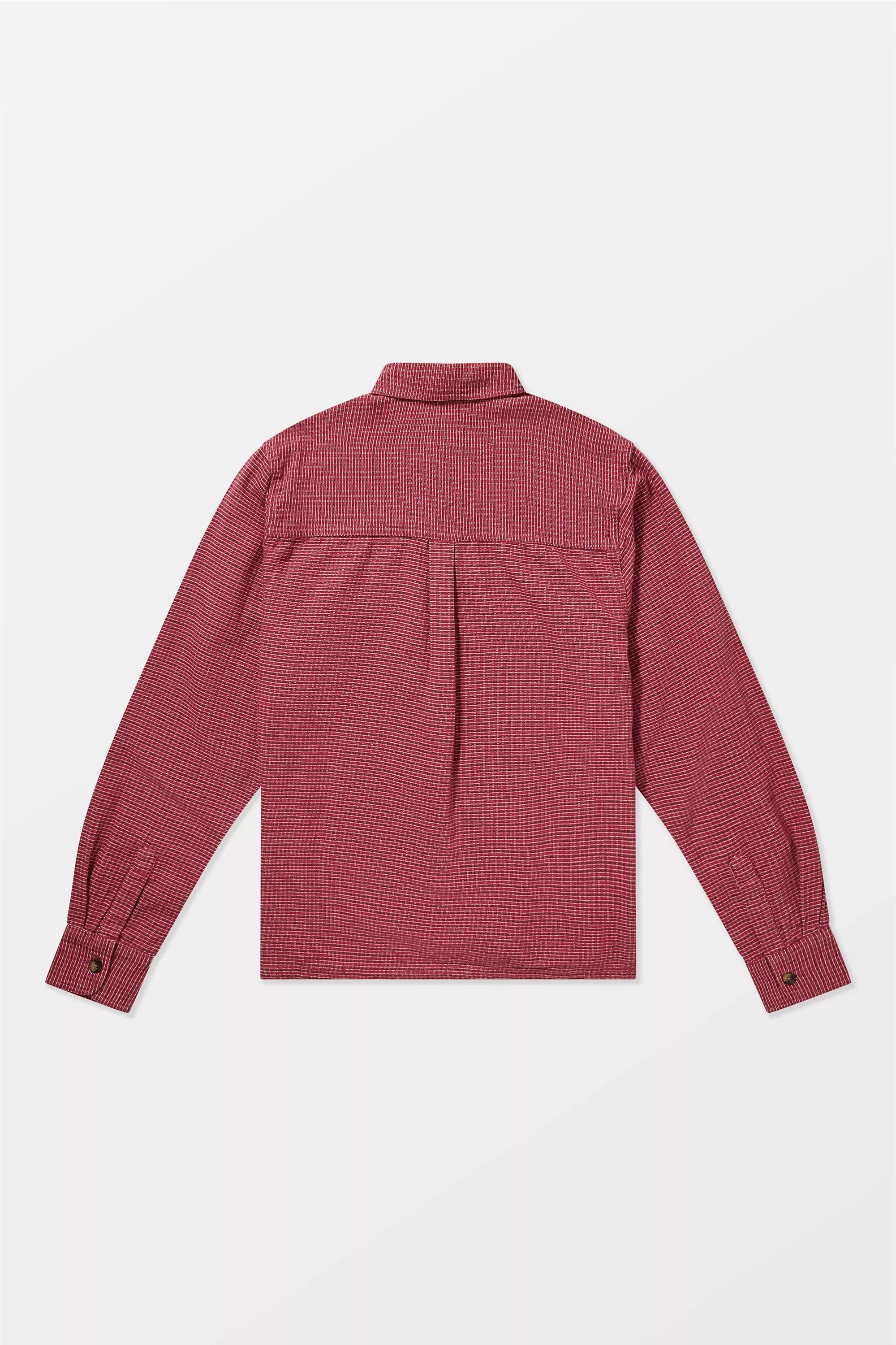 Red Bdg Red Reggie Check Long Sleeve Shirt, RED, large image number 5