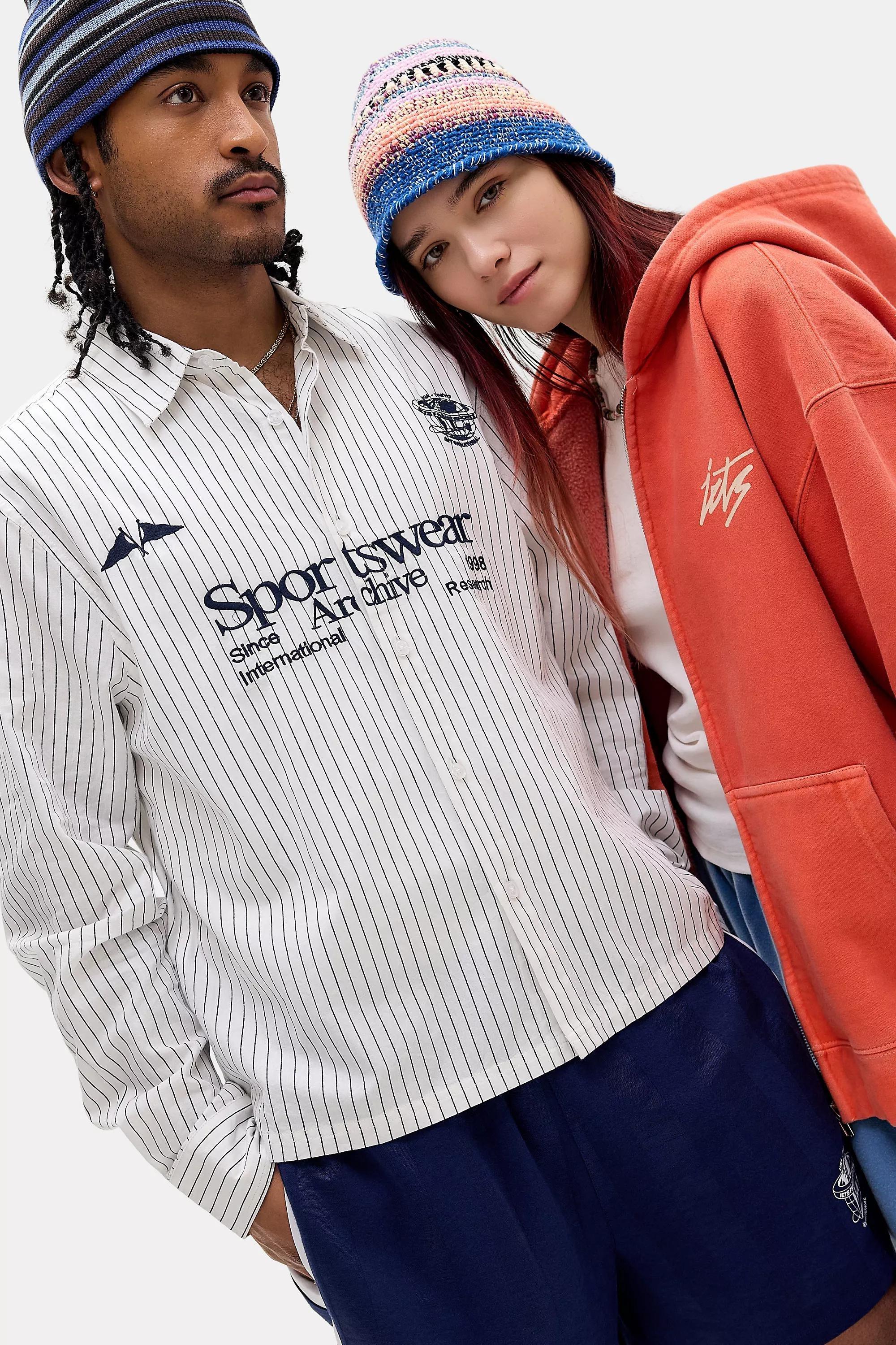 White iets frans... Sportswear Stripe Shirt, WHT, medium