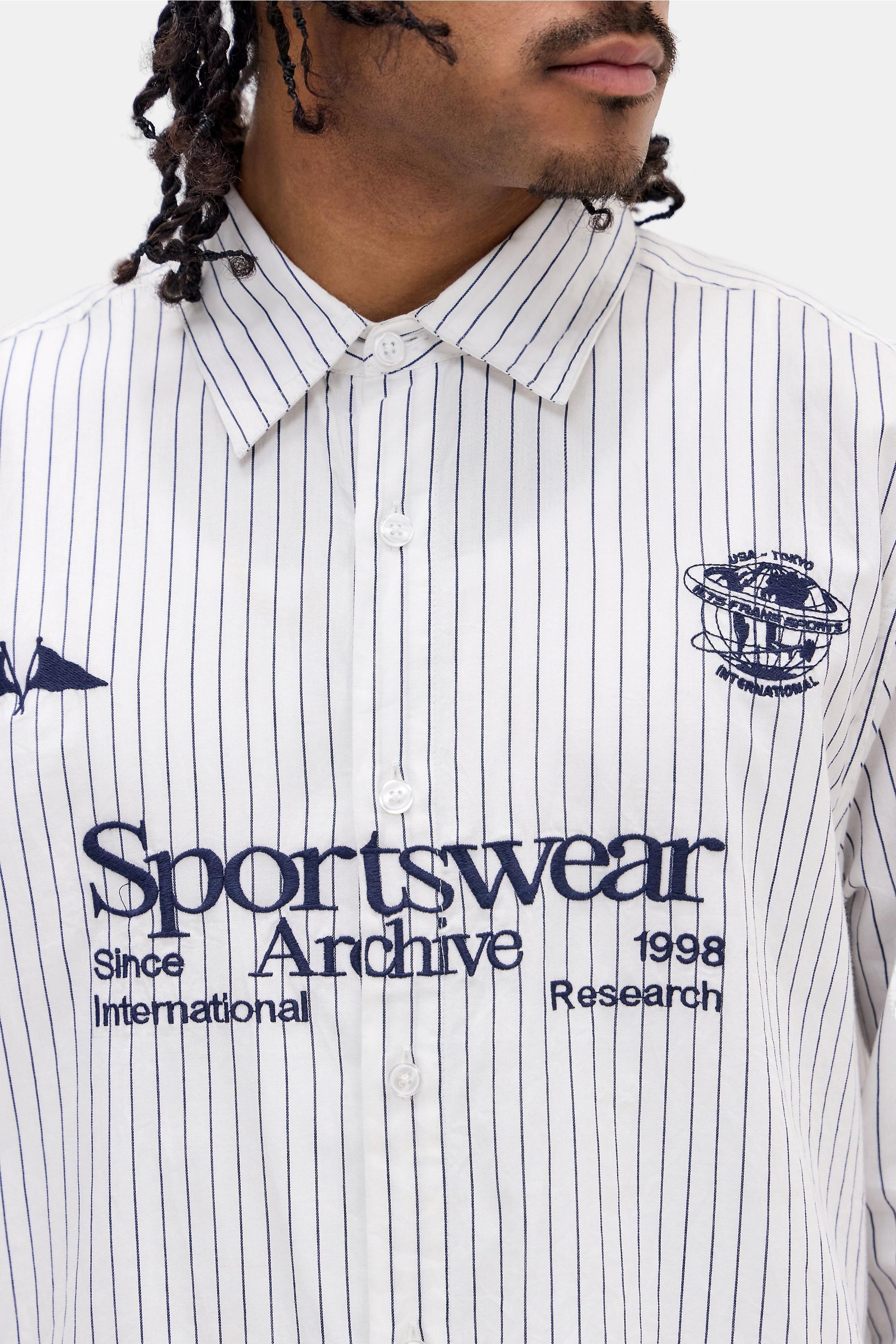 White iets frans... Sportswear Stripe Shirt, WHT, large image number 3