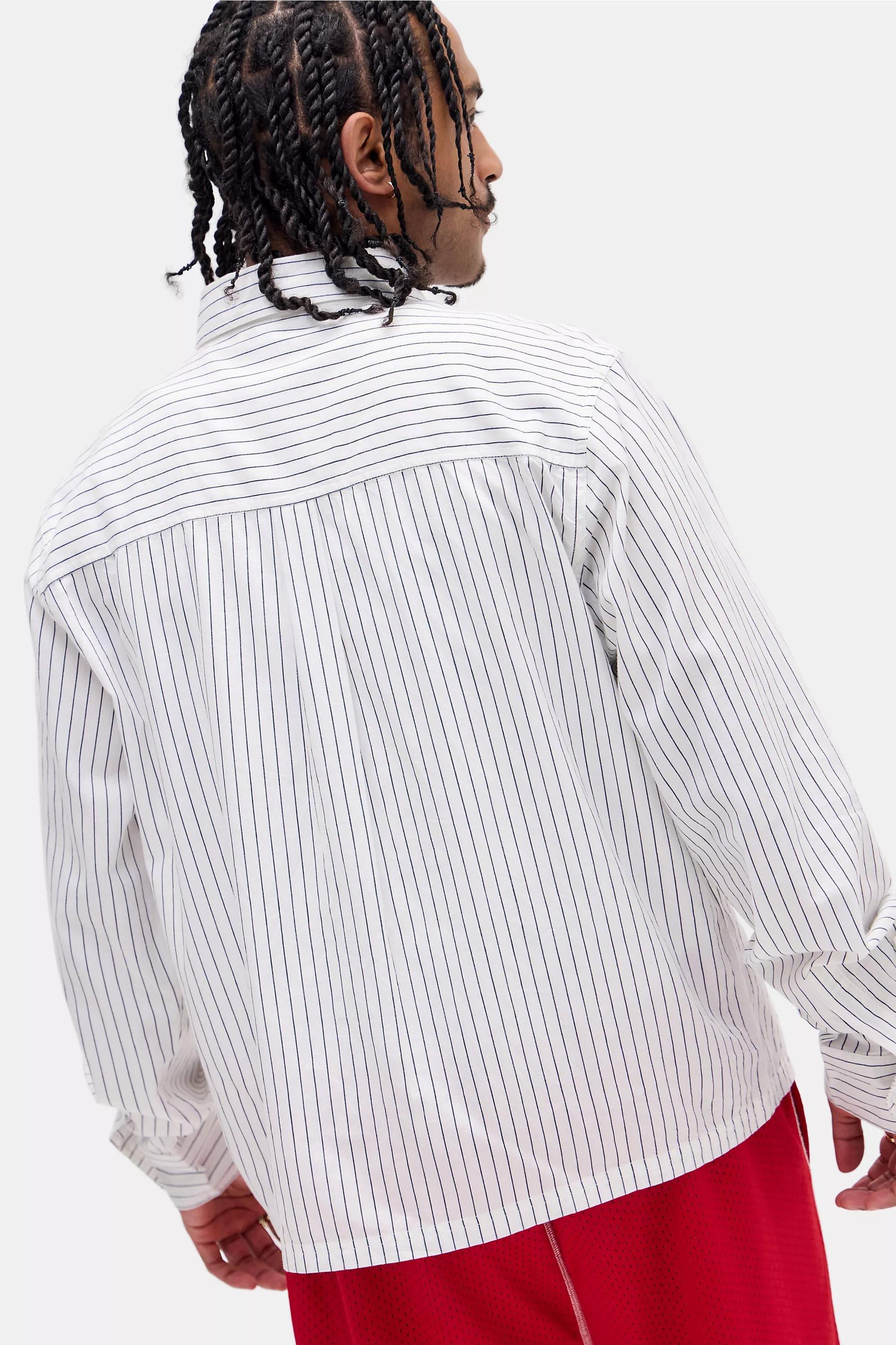 White iets frans... Sportswear Stripe Shirt, WHT, large image number 4