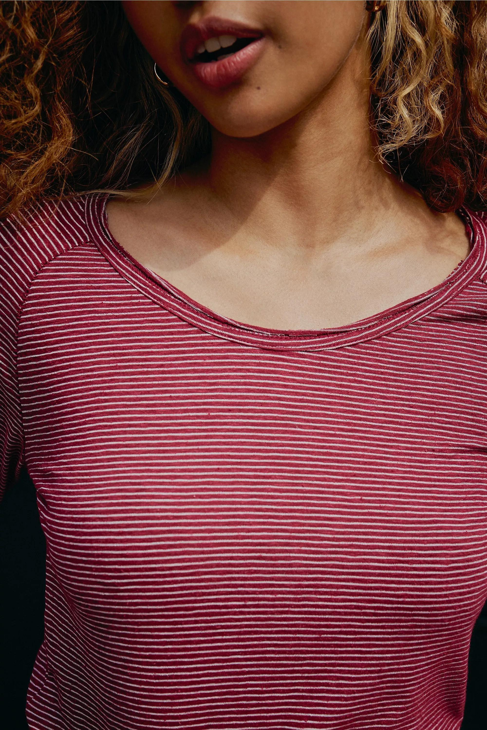 Red Bdg Jake Scoop Neck Long Sleeve Top, RED, large image number 1