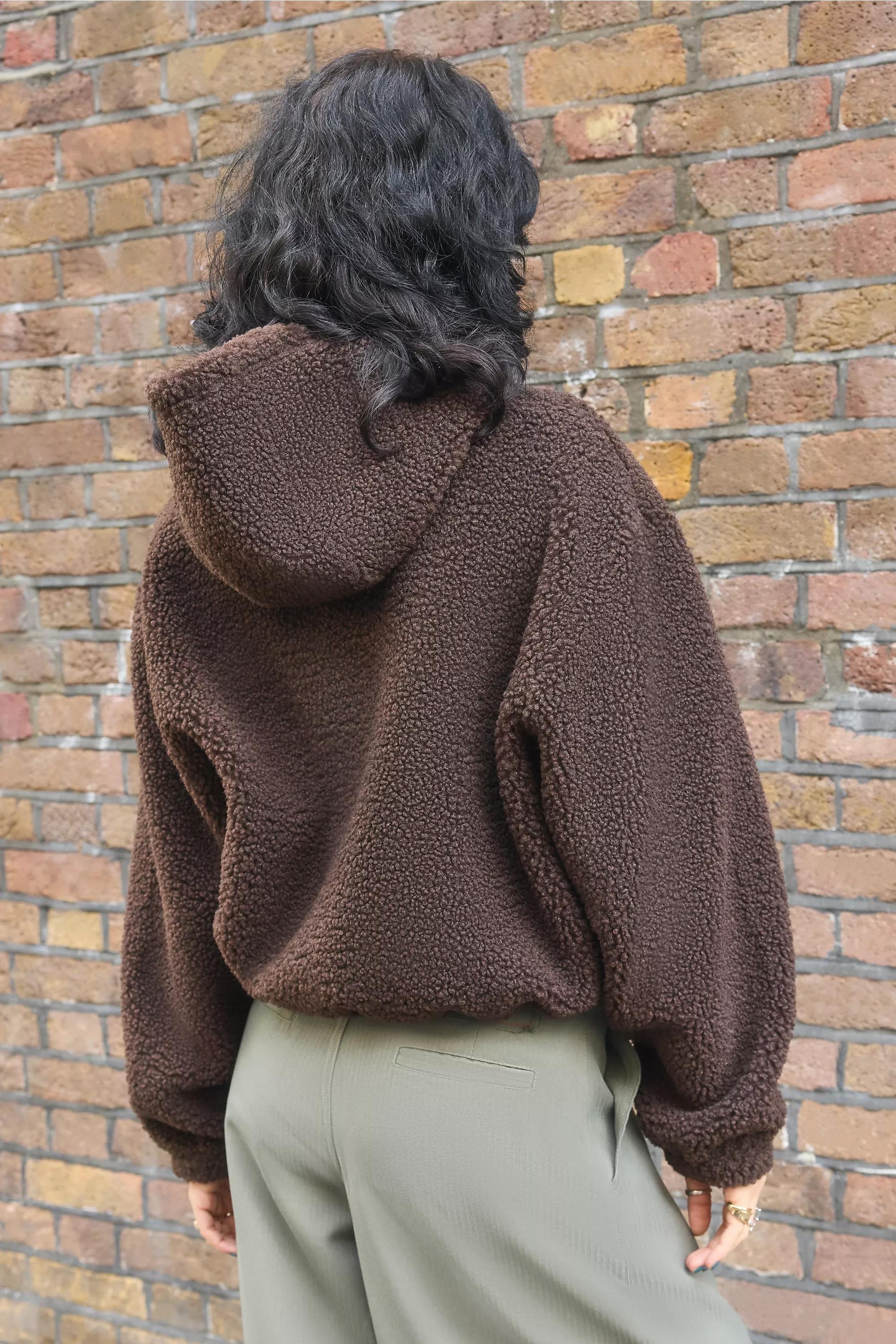 Brown iets frans... Teddy Zip Hoodie, CHOC, large image number 3