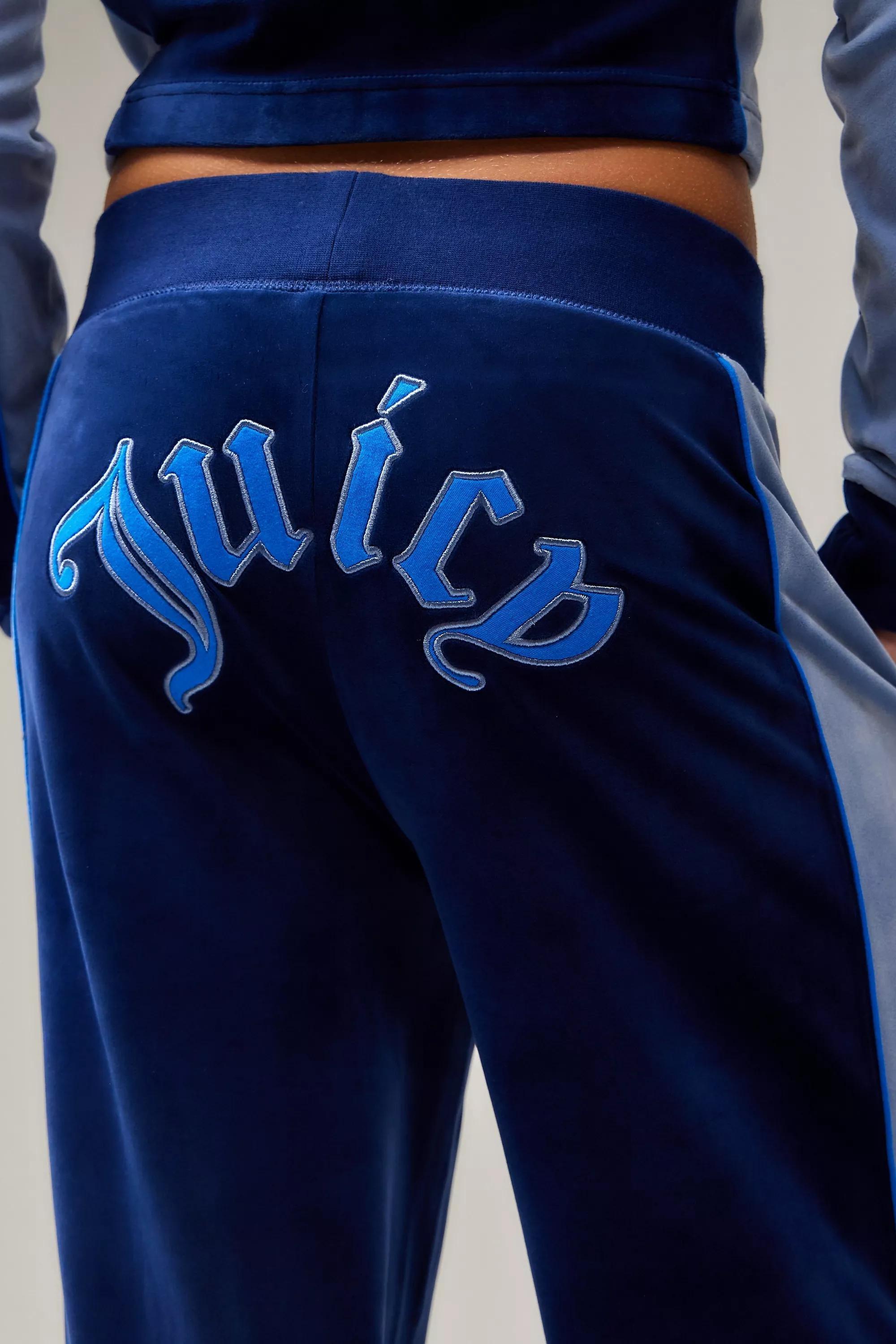 NAVY Juicy Couture UO Exclusive Pisces Panel Wide Leg Joggers, NAVY, medium