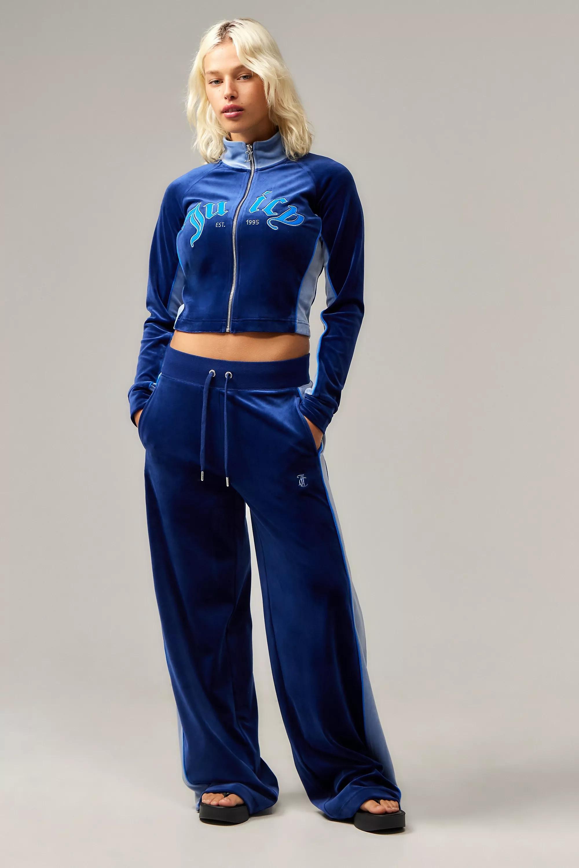 NAVY Juicy Couture UO Exclusive Pisces Panel Wide Leg Joggers, NAVY, large image number 3