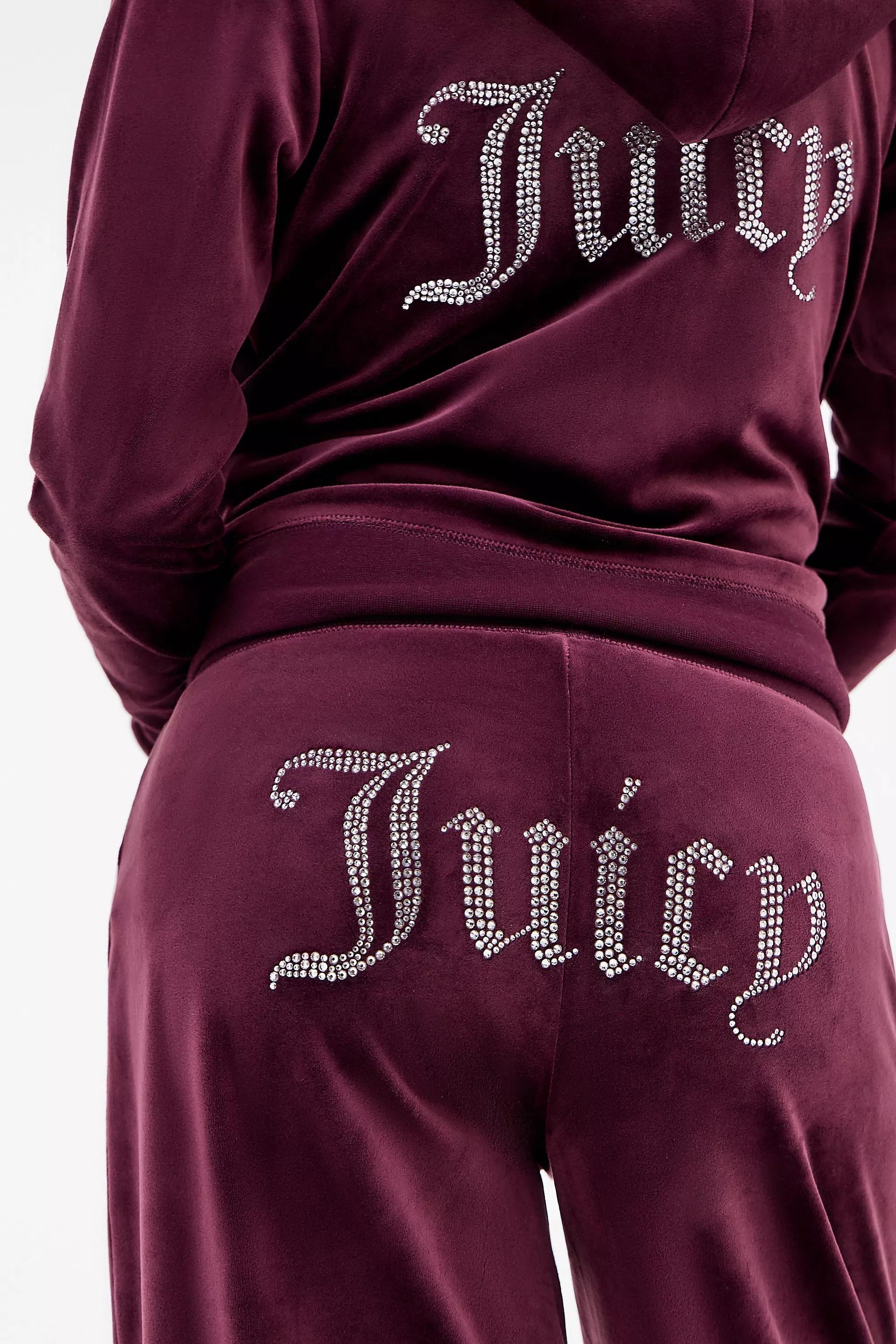 Burgundy Juicy Couture Uo Exclusive Wine Ida Wide Leg Joggers, WINE, medium
