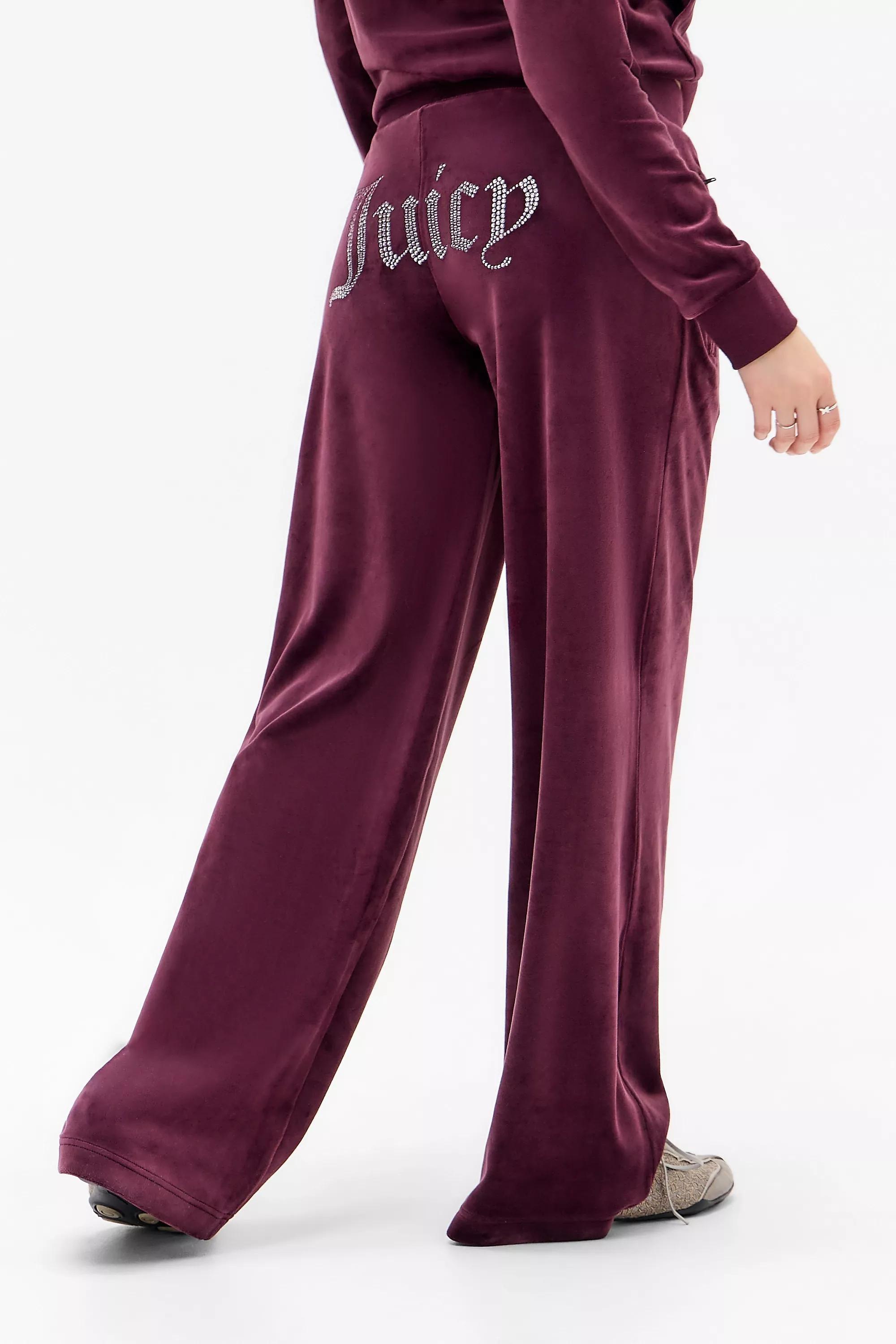 Burgundy Juicy Couture Uo Exclusive Wine Ida Wide Leg Joggers, WINE, large image number 3