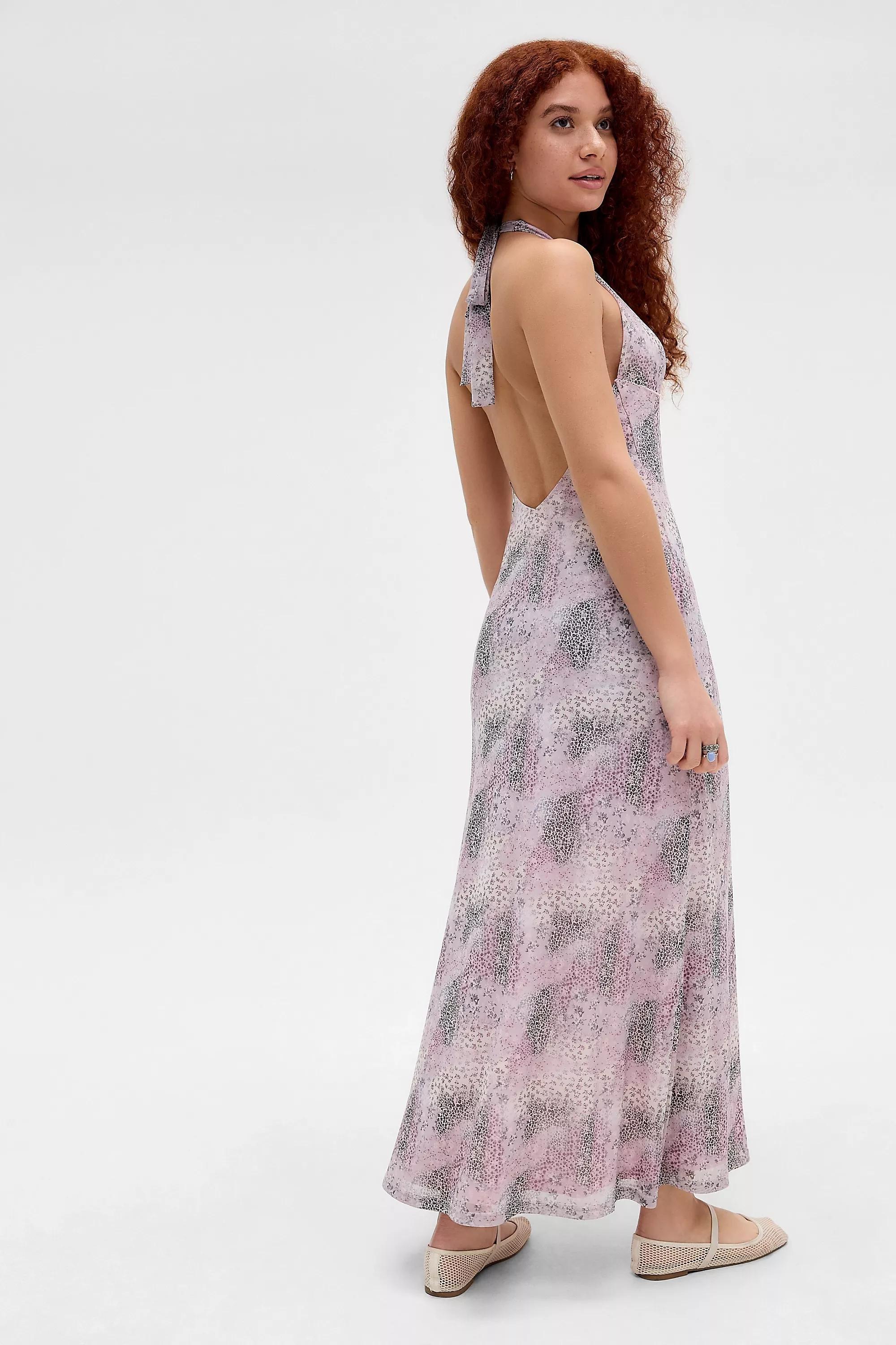 UO Halter Mesh Maxi Dress, , large image number 4