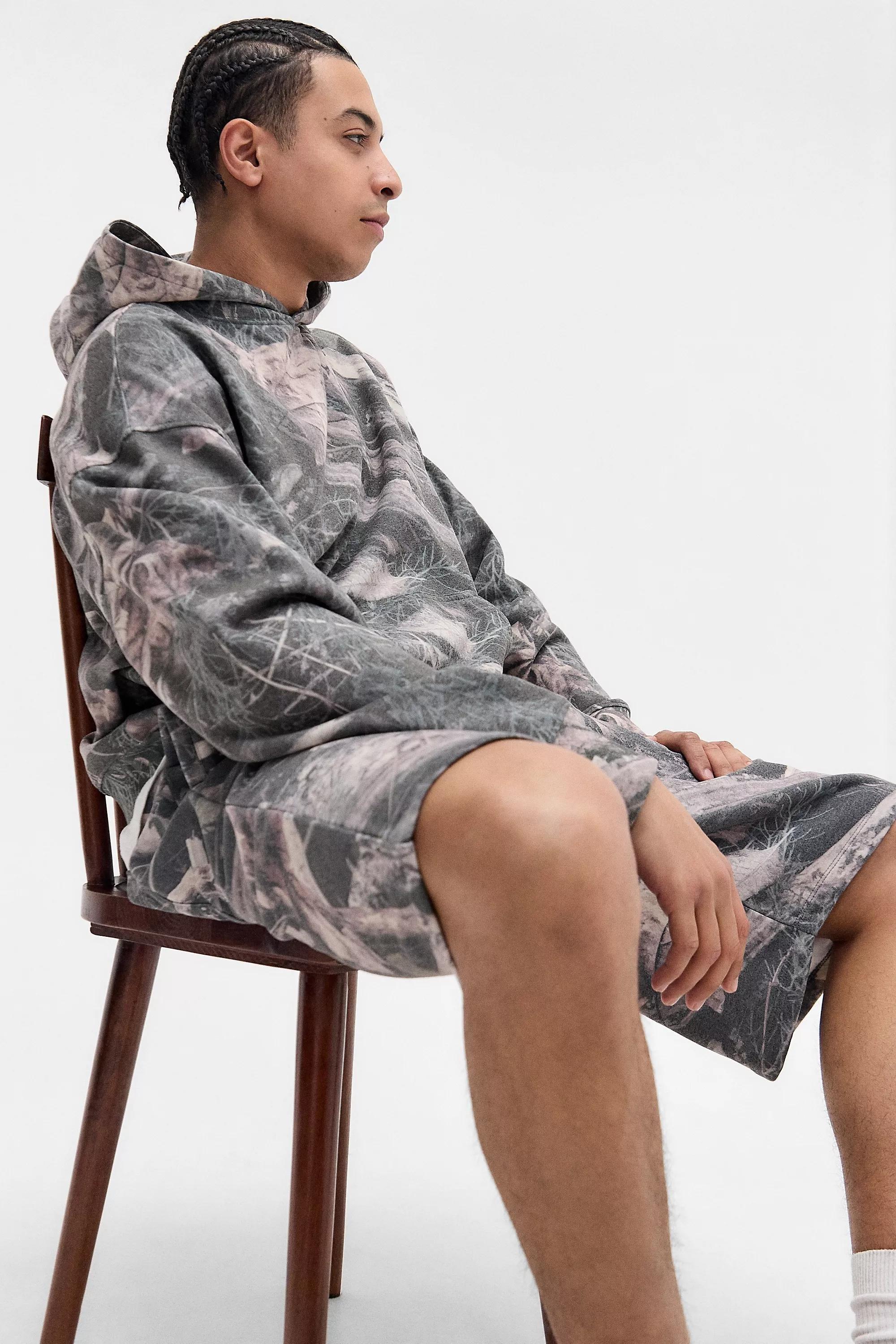 Multicolour Bdg Camo Jersey Shorts, , large image number 1