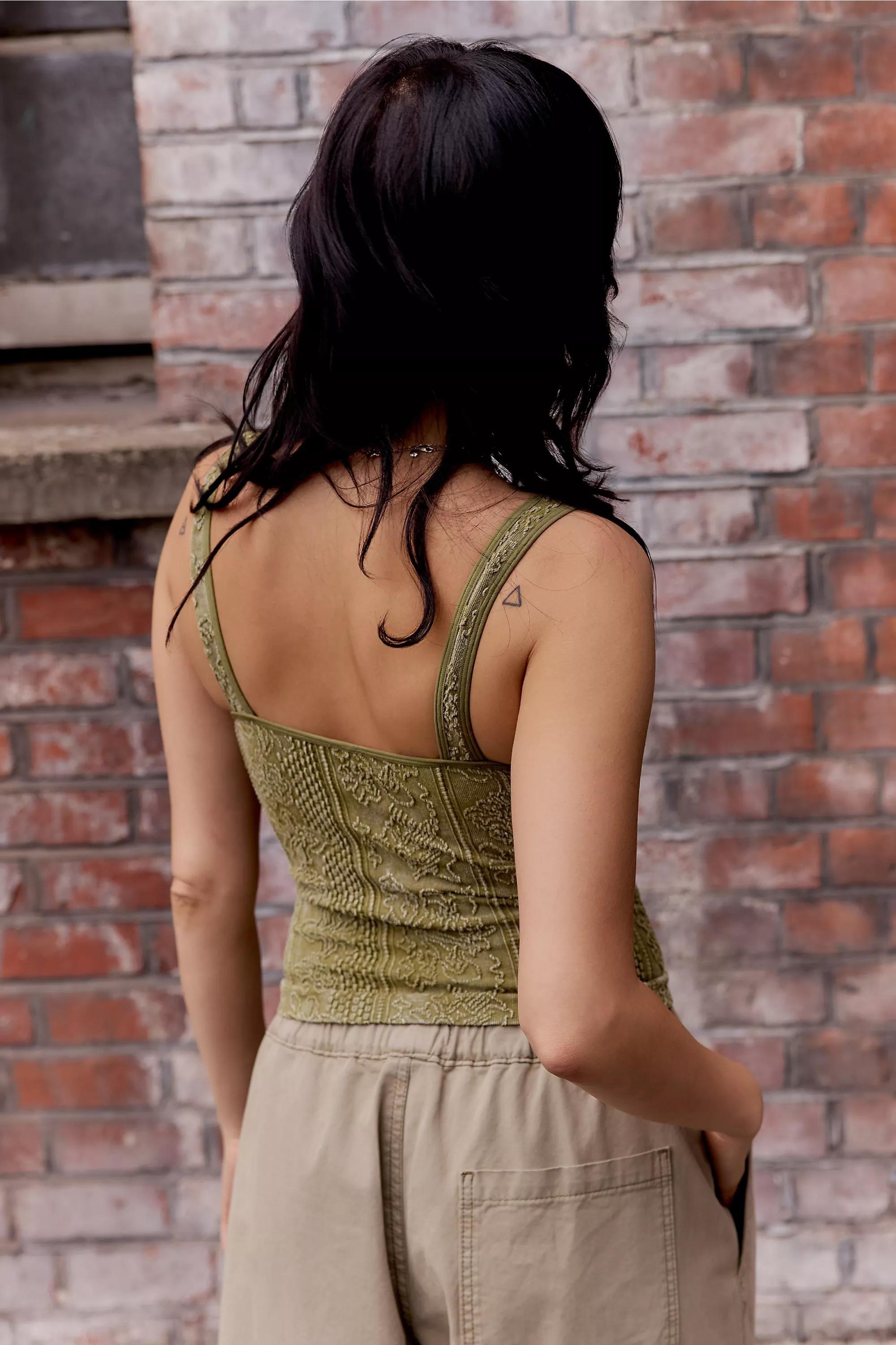 Green Out From Under Easy V-Neck Tapestry Tank Top, , large image number 3