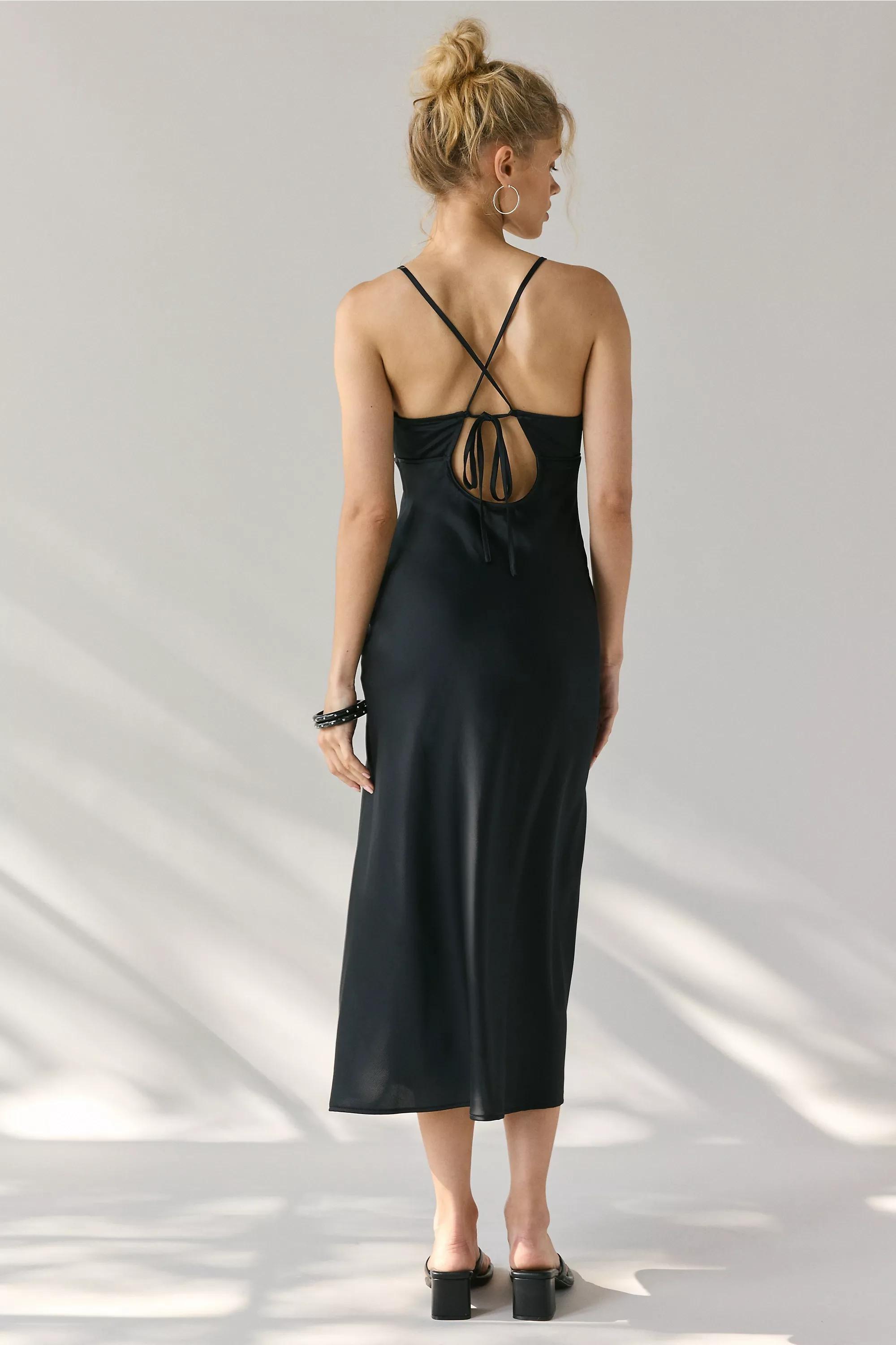 BLACK Kimchi Blue Slip It On Midi Dress, BLK, large image number 2