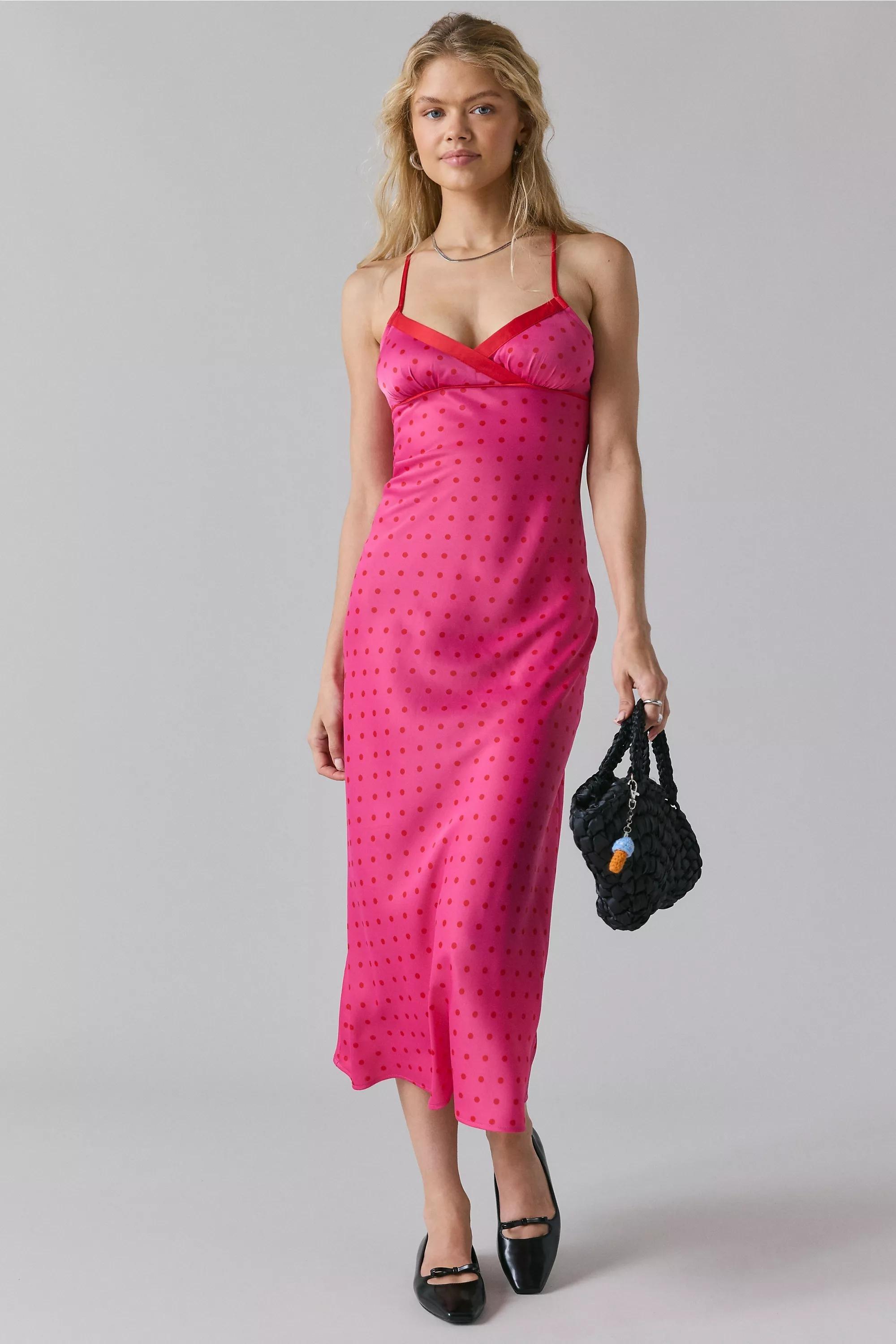 Kimchi Blue Slip It On Midi Dress, RED, large image number 0
