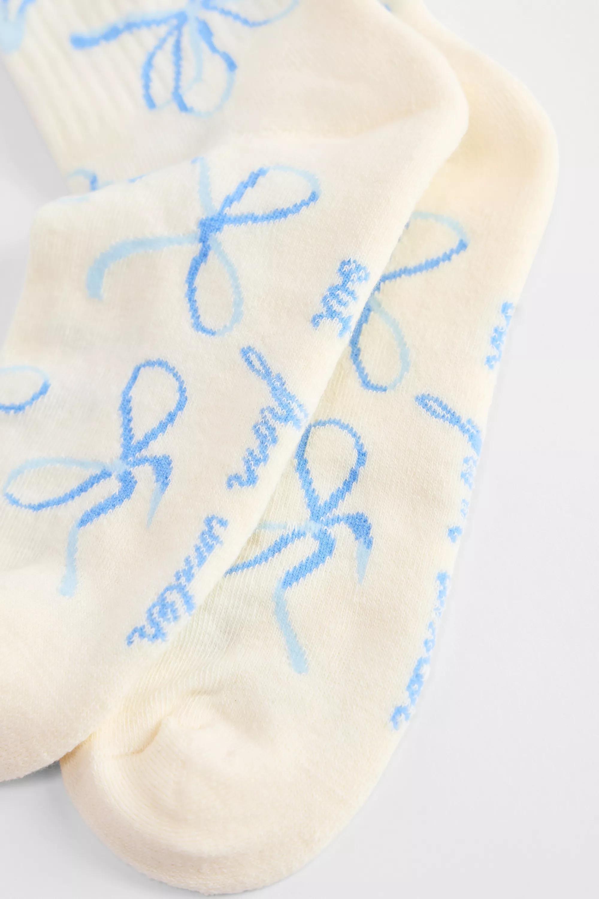 BLUE Out From Under Sketchy Bow Socks, BLUE, large image number 1