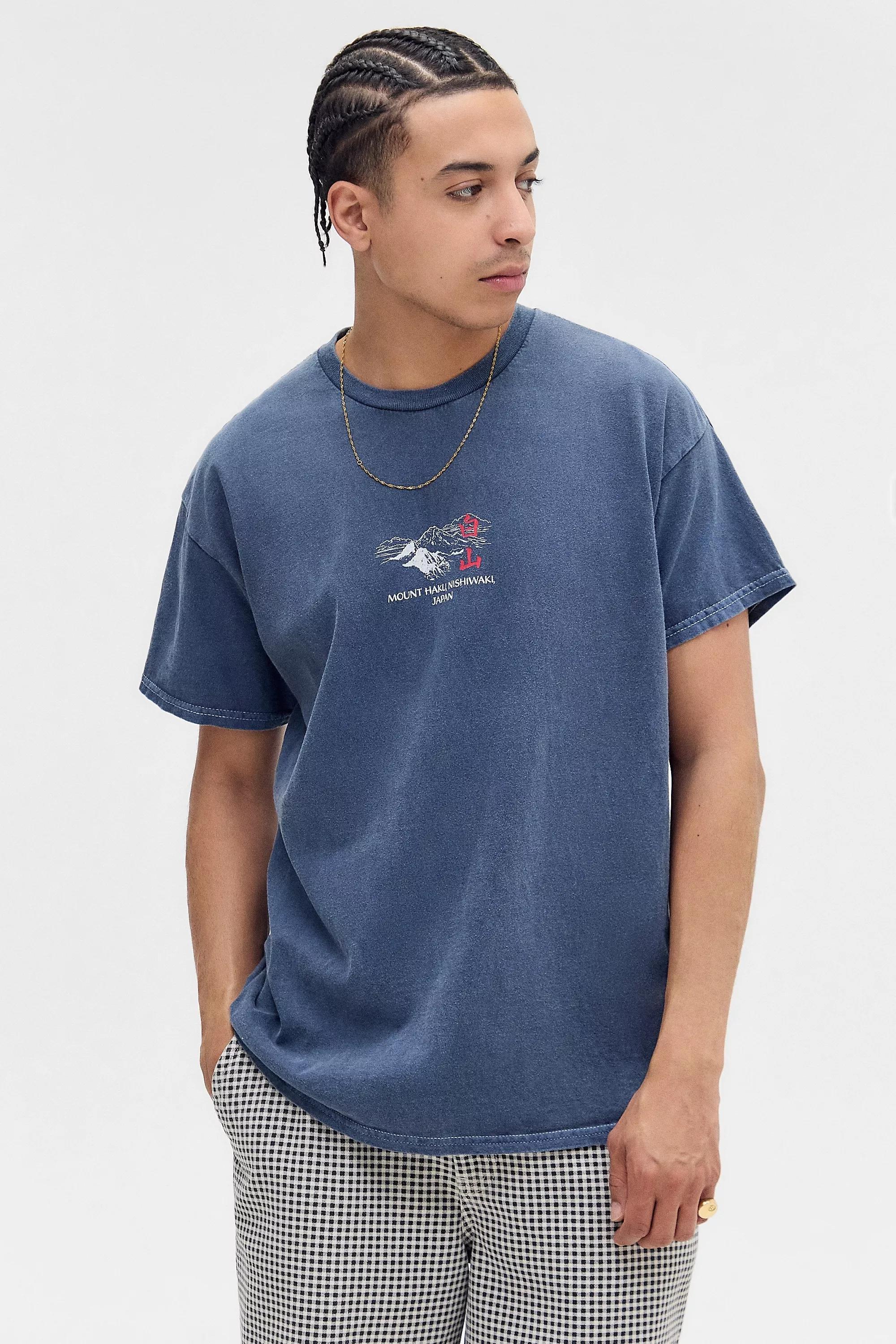 Blue Uo Short Sleeve Printed T-Shirt, , large image number 2
