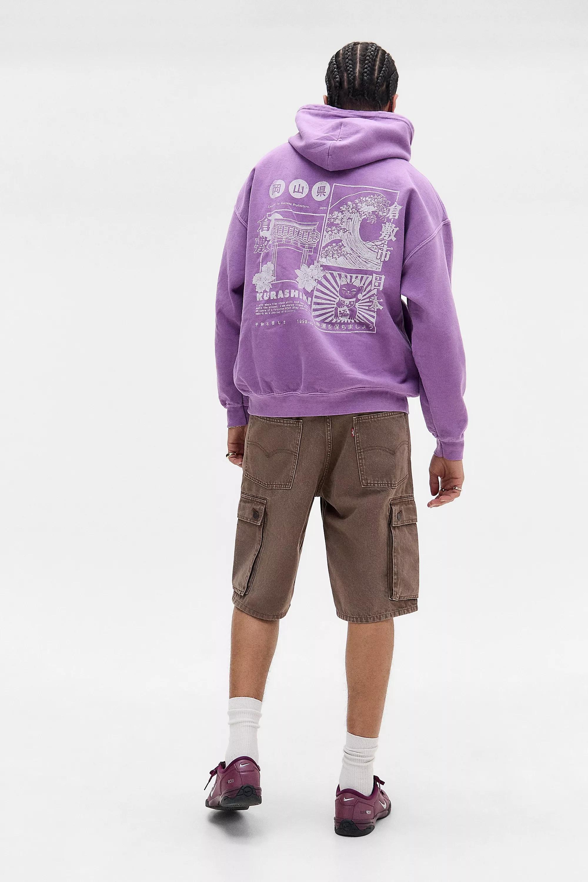 Purple Uo Kurashiji Hoodie, , large image number 3