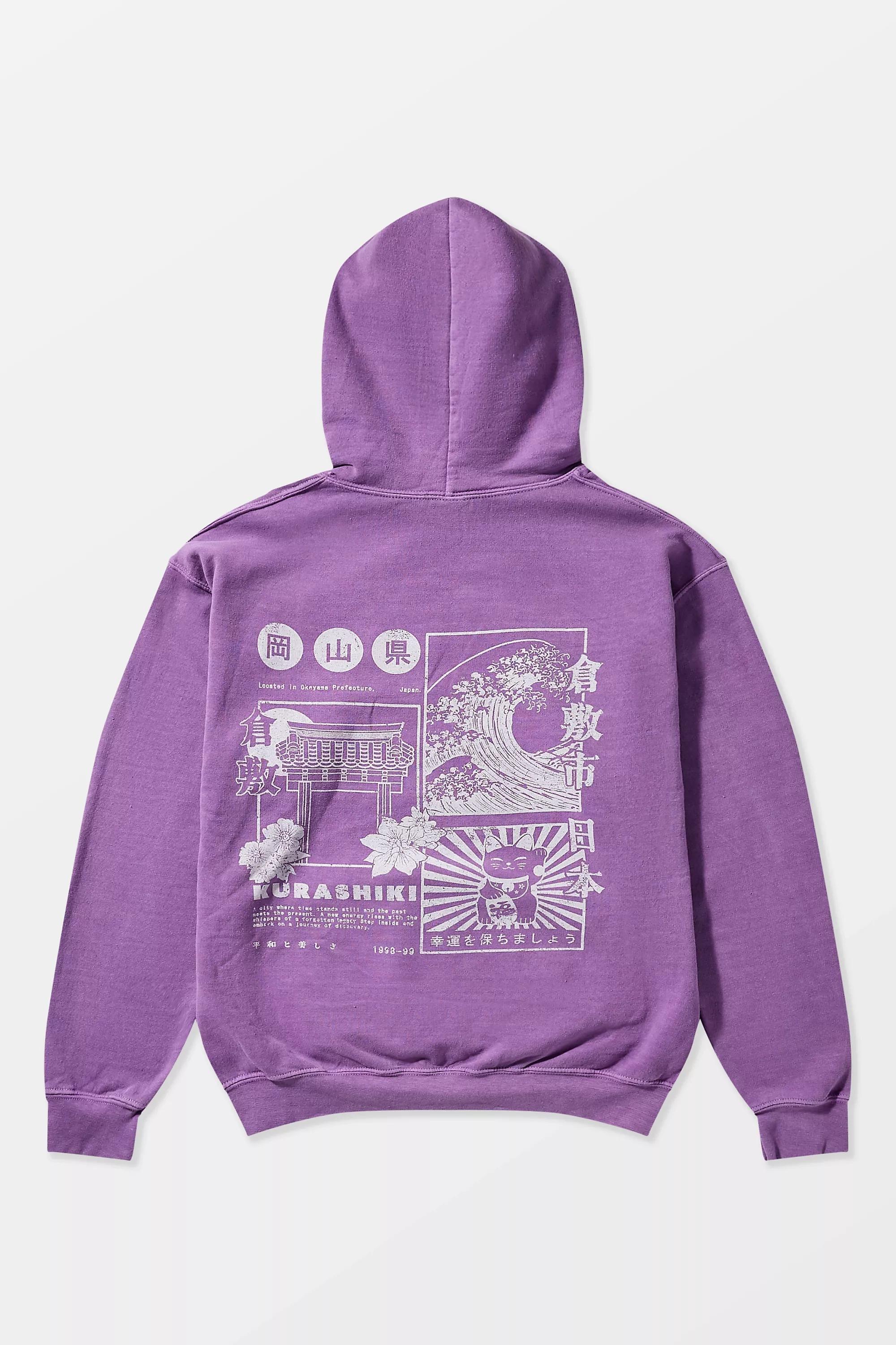 Purple Uo Kurashiji Hoodie, , large image number 4