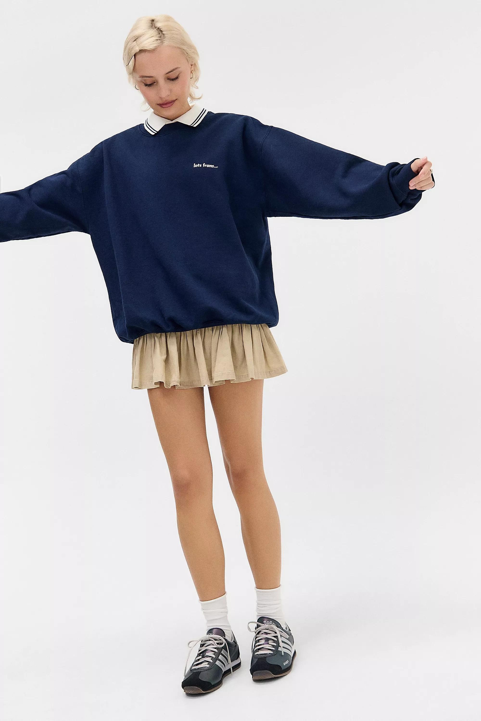 Navy Iets Frans... Embroidered Sweatshirt, , large image number 1