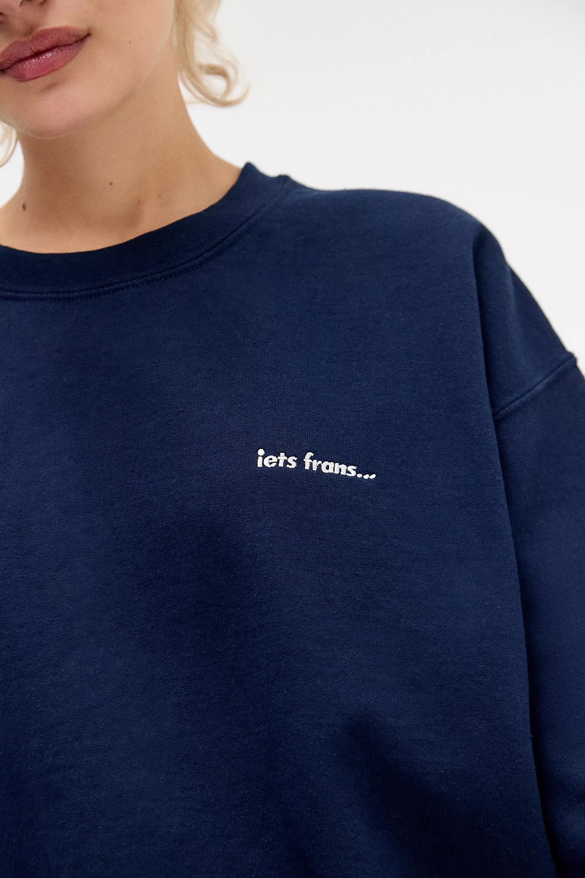 Navy Iets Frans... Embroidered Sweatshirt, , large image number 2