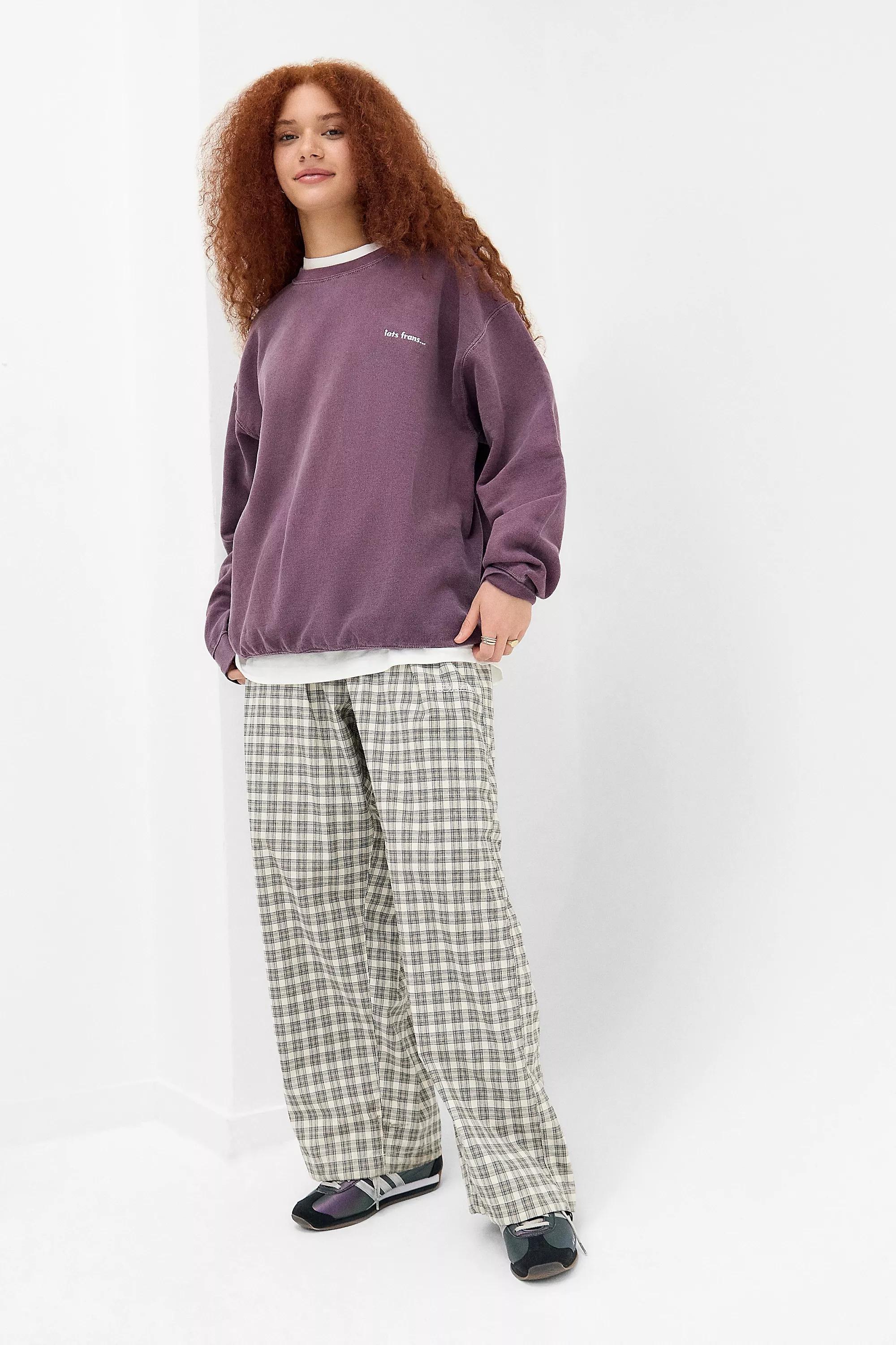 Purple Iets Frans... Embroidered Sweatshirt, , large image number 1