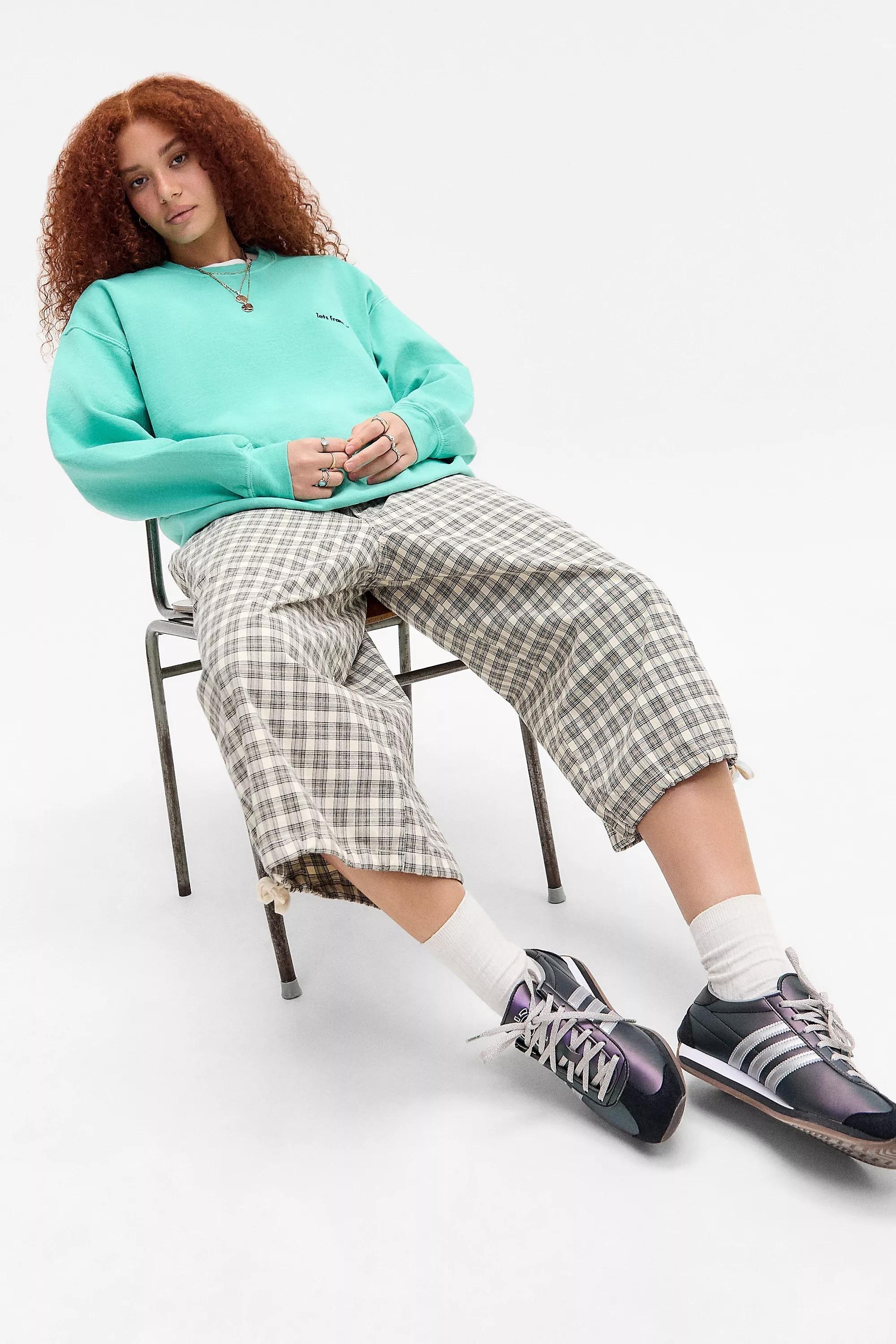 Green iets frans... Embroidered Sweatshirt, MINT, medium