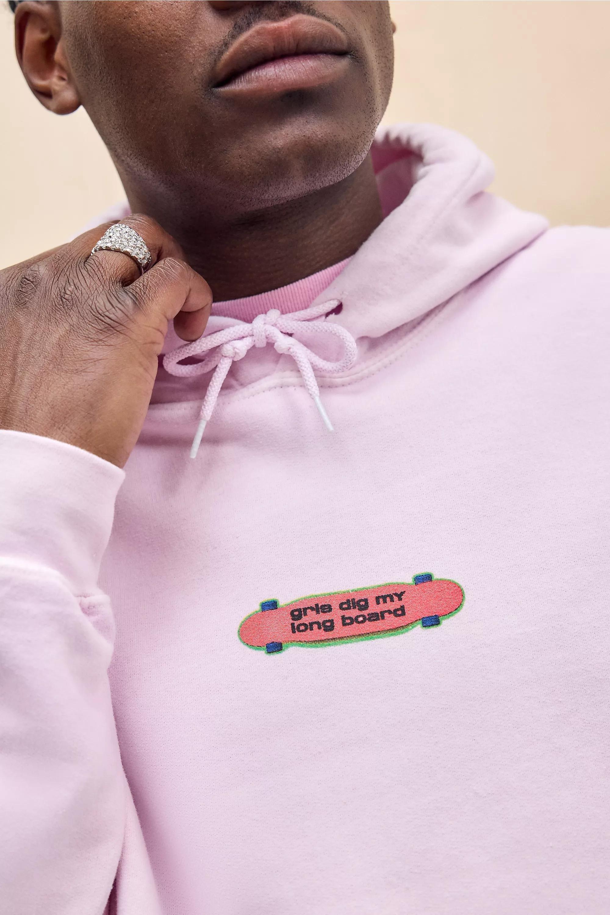 Pink Uo Longboard Hoodie, , large image number 2